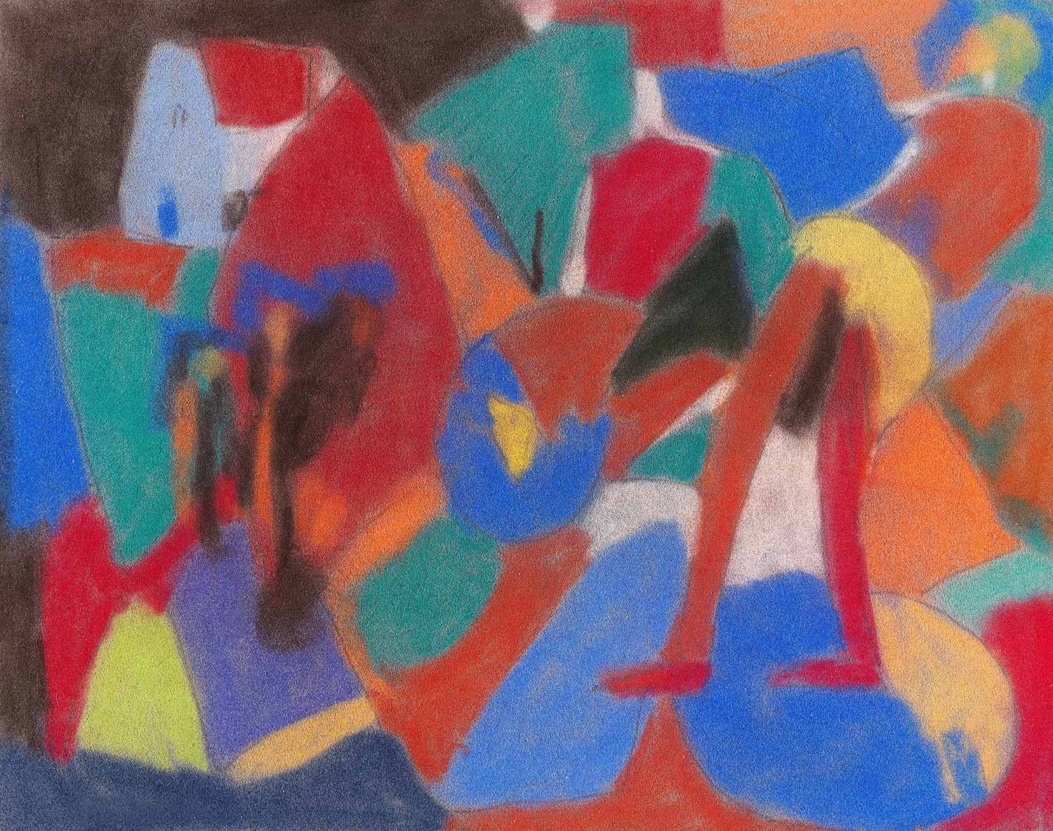 Adolf Hölzel Figur In Landscape Art Print