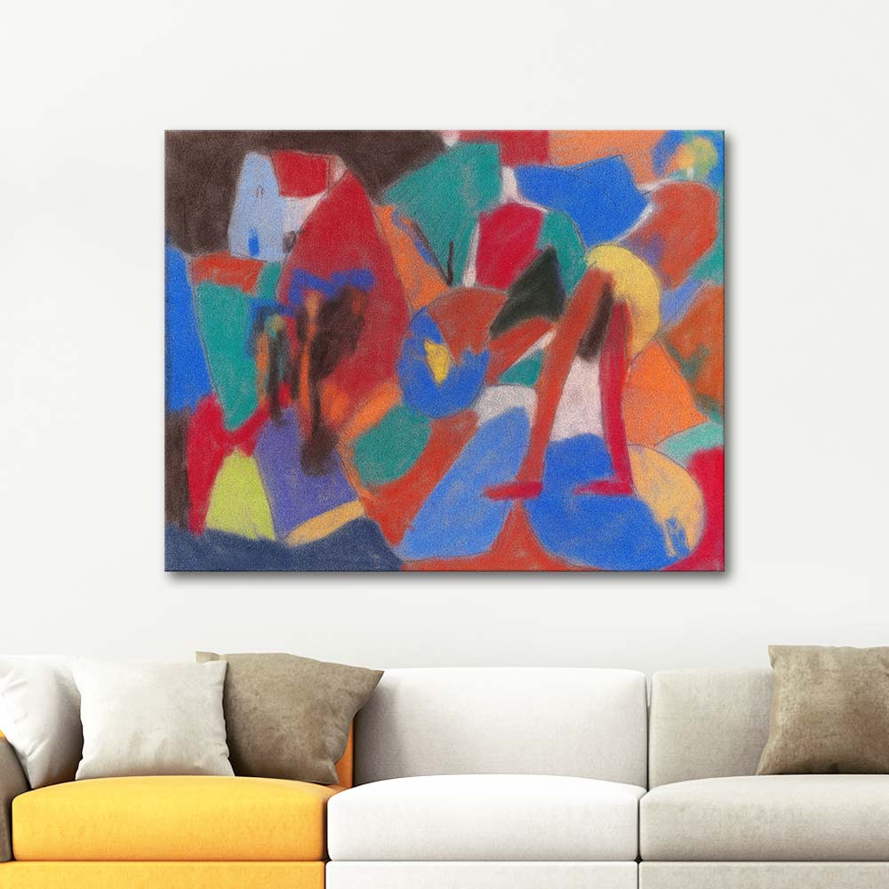 Adolf Hölzel Figur In Landscape Art Print