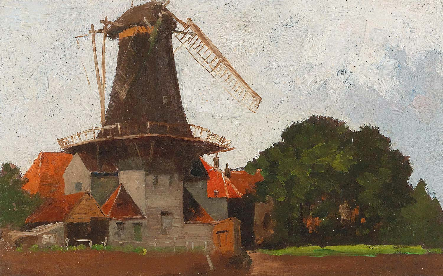 Adolf Kaufmann Mill Art Print