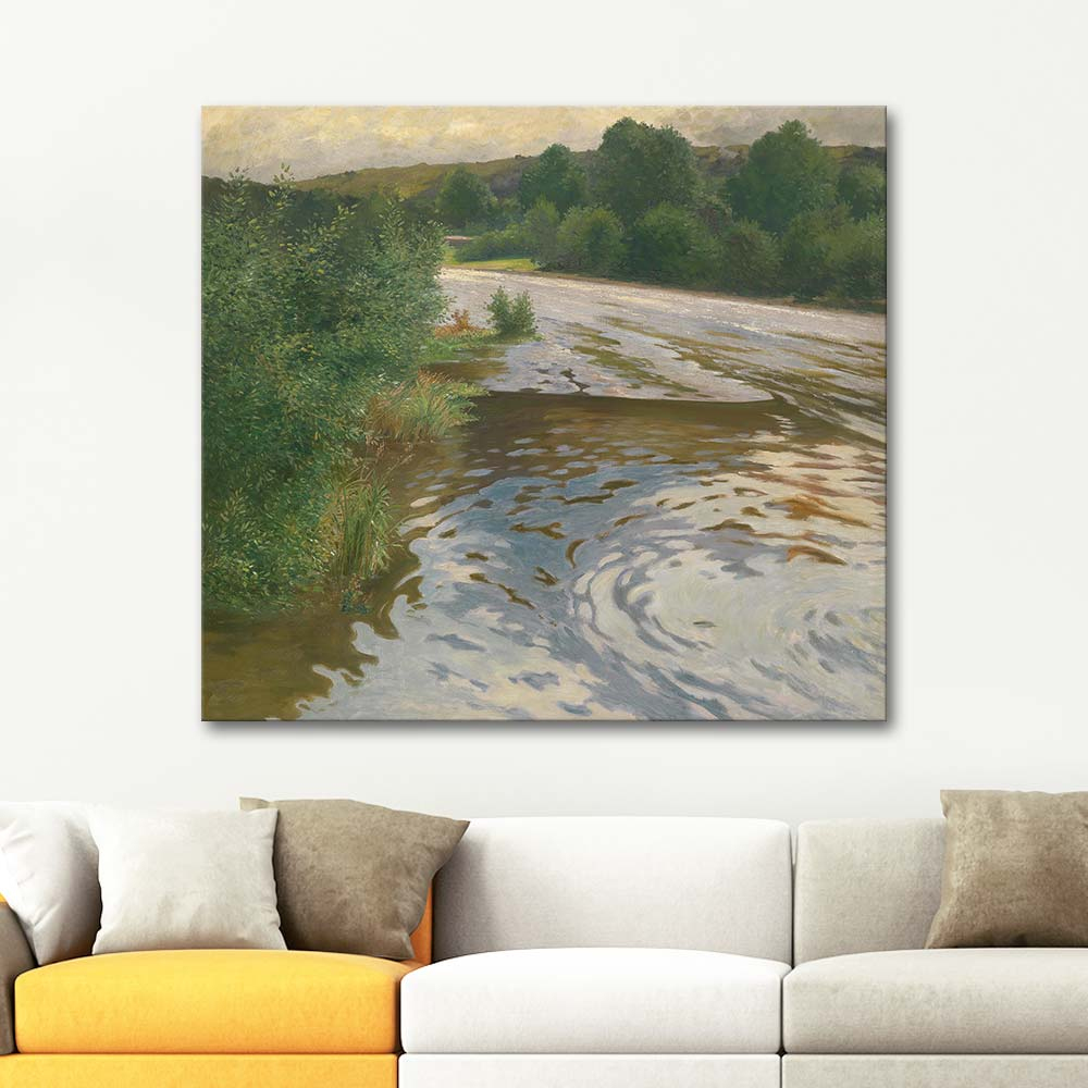 Adolf Kaufmann River Landscape Art Print