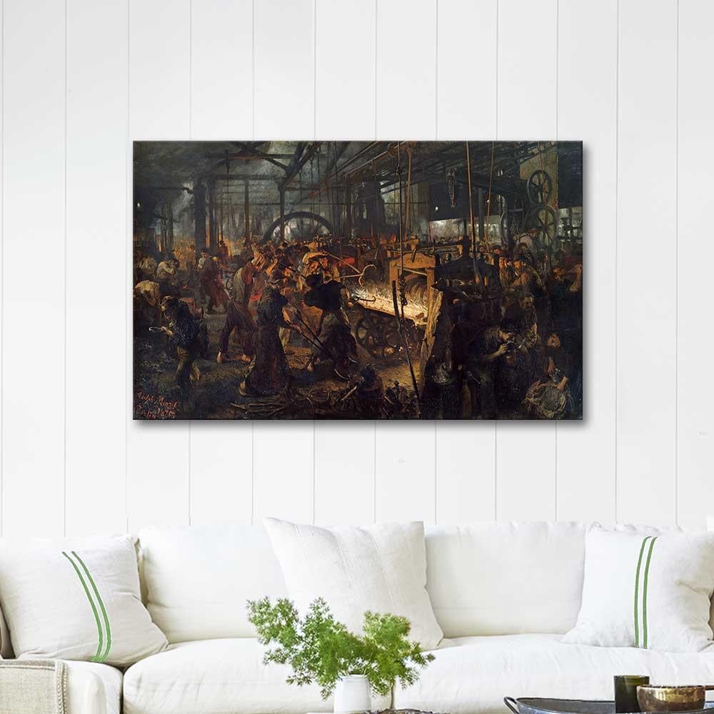 Adolph von Menzel The Iron Rolling Mill Art Print