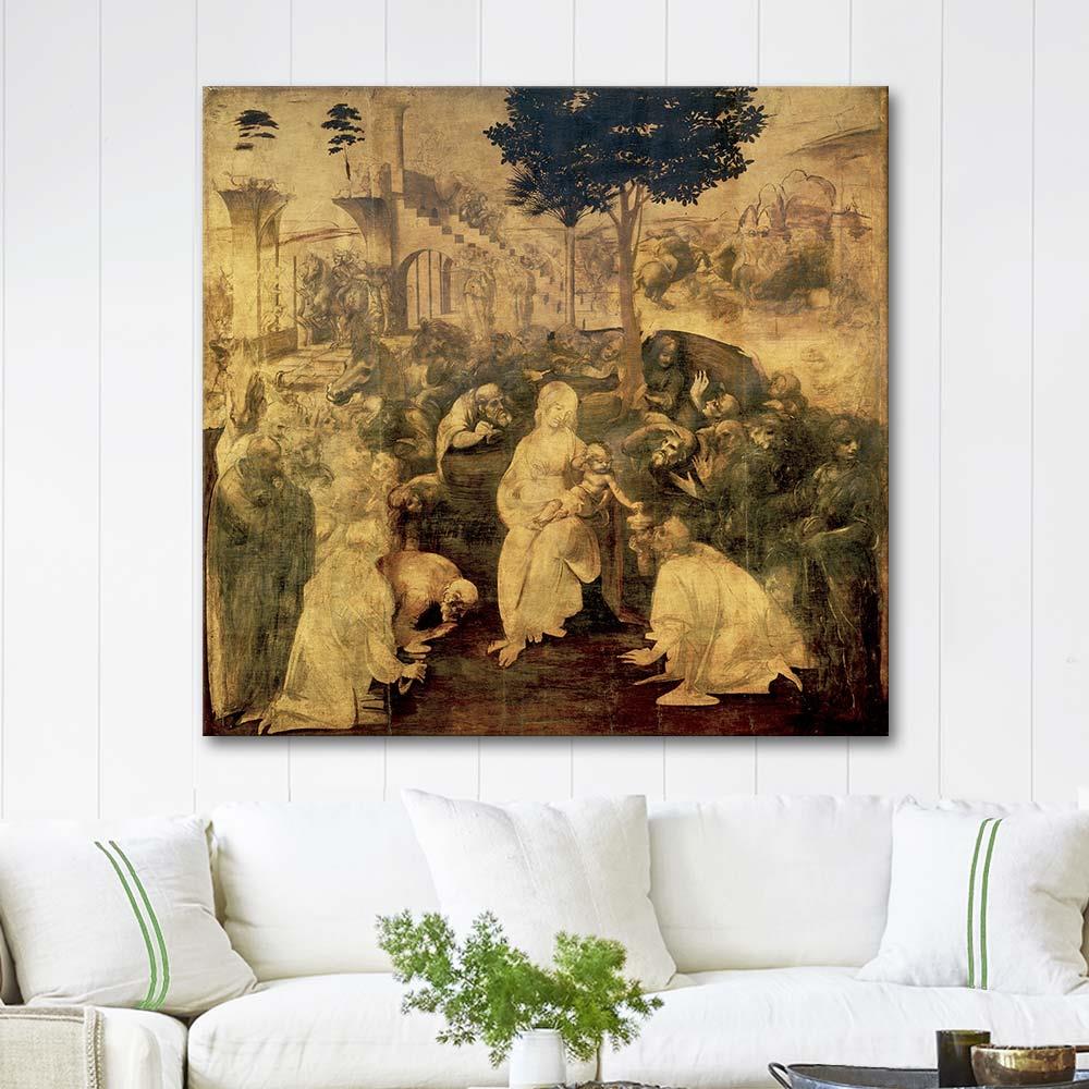 Adoration of the Magi by Leonardo da Vinci as Art Print