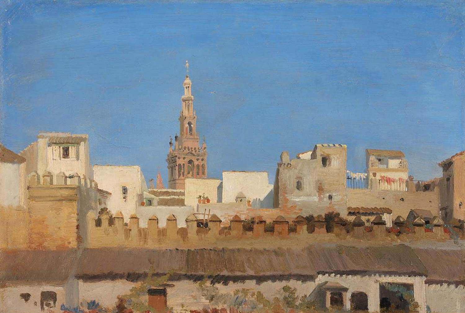 Adrien Dauzats Giralda Seville Kanvas Tablo