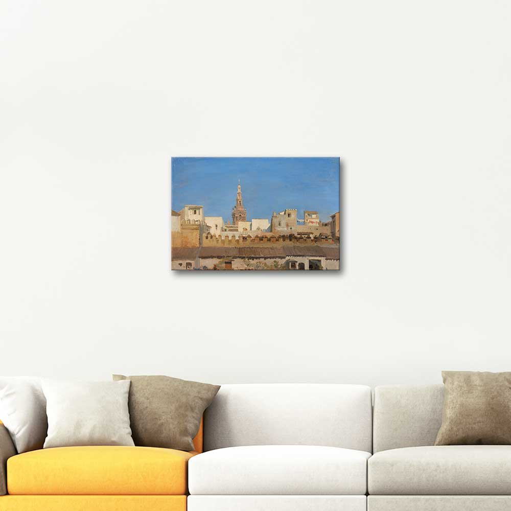 Adrien Dauzats Giralda Seville Kanvas Tablo