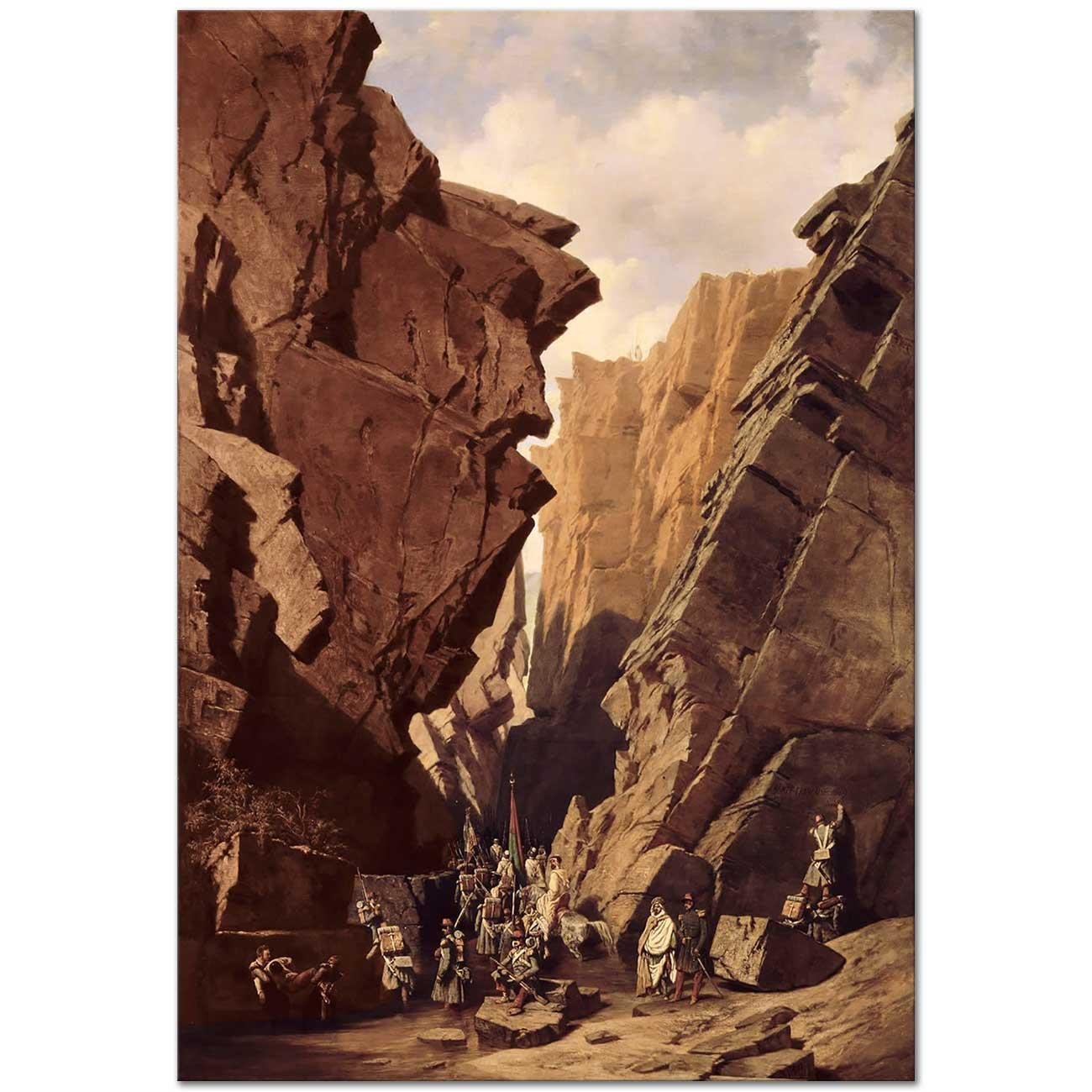 The Passage of Iron Gates Algeria by Adrien Dauzats