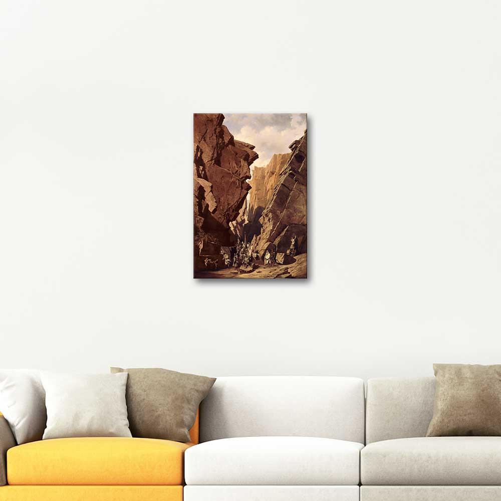 Adrien Dauzats The Passage of Iron Gates Algeria Art Print