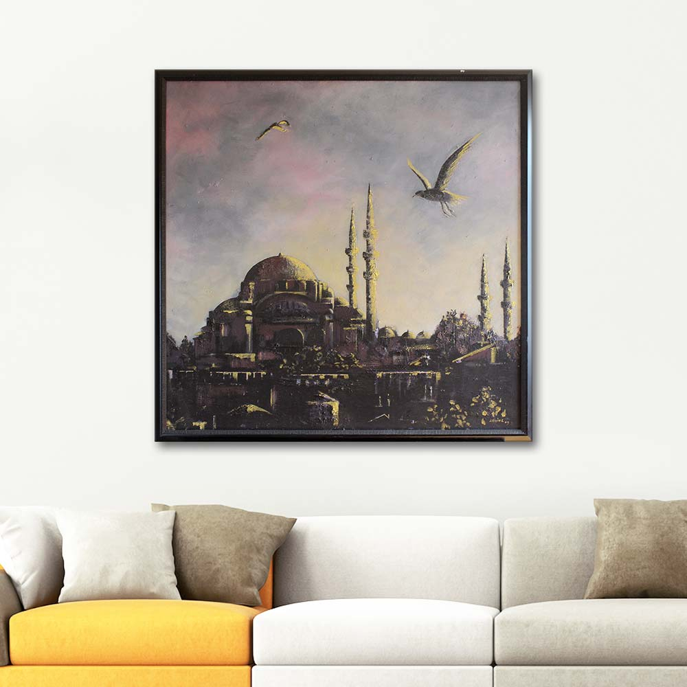 Adviye Özküçük İstanbul Manzarası Yağlı Boya Tablo