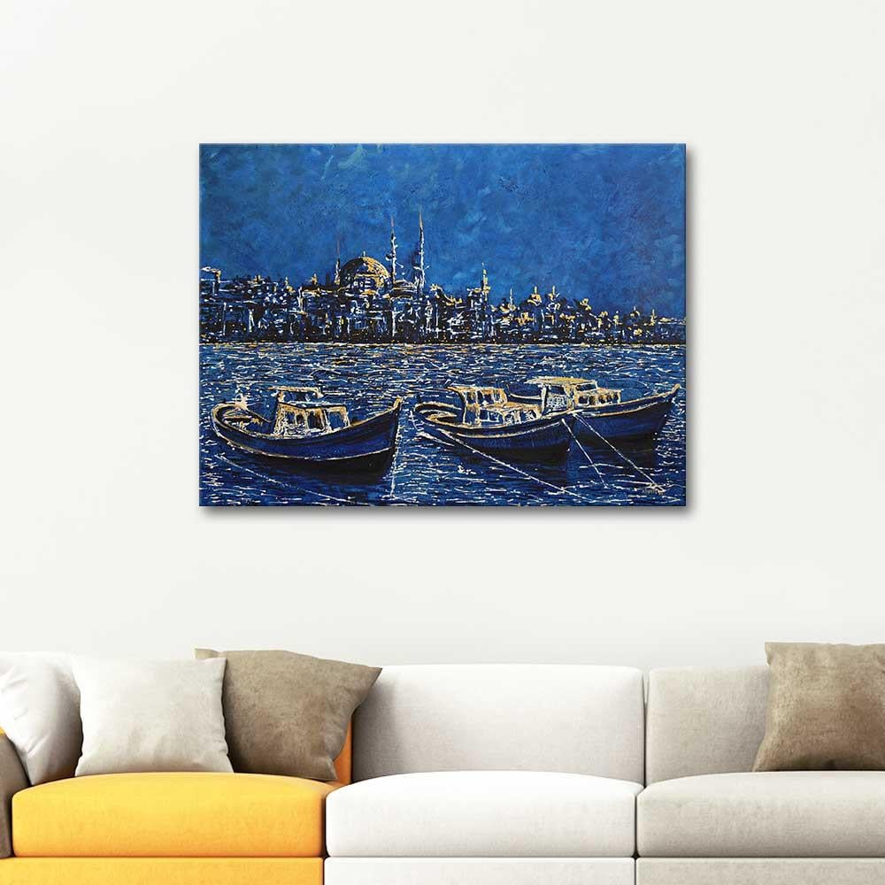Adviye Özküçük Istanbul in Blue Art Print