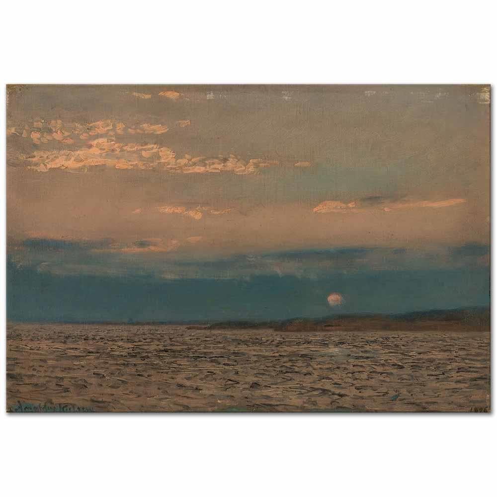 Aften Hvaler by Amaldus Nielsen as Art Print