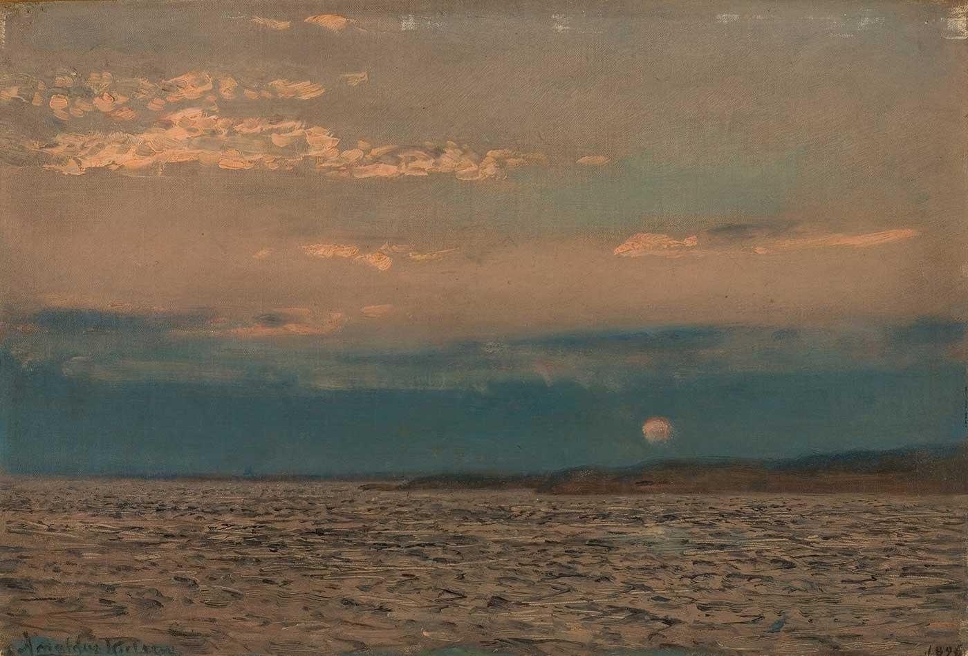 Aften Hvaler by Amaldus Nielsen as Art Print