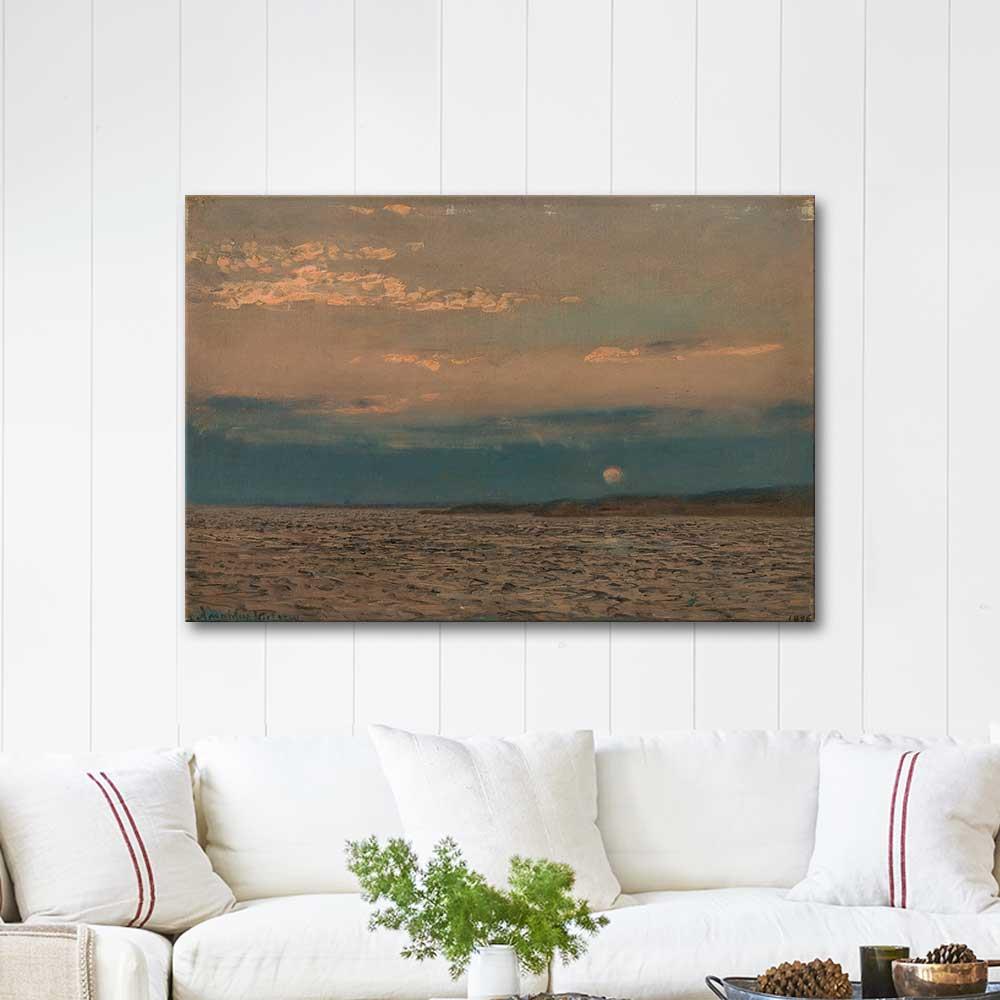 Aften Hvaler by Amaldus Nielsen as Art Print