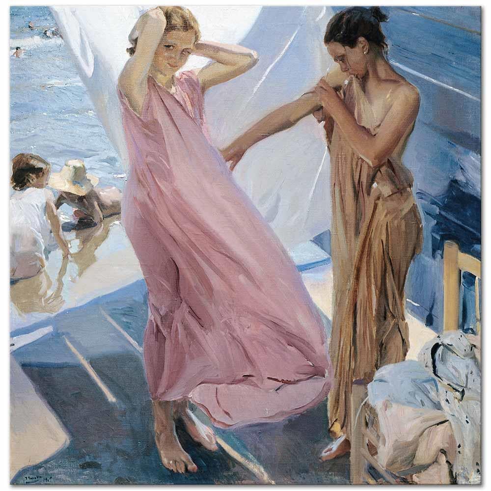 Joaquin Sorolla Denize Girdikten Sonra, Valencia Kanvas Tablo