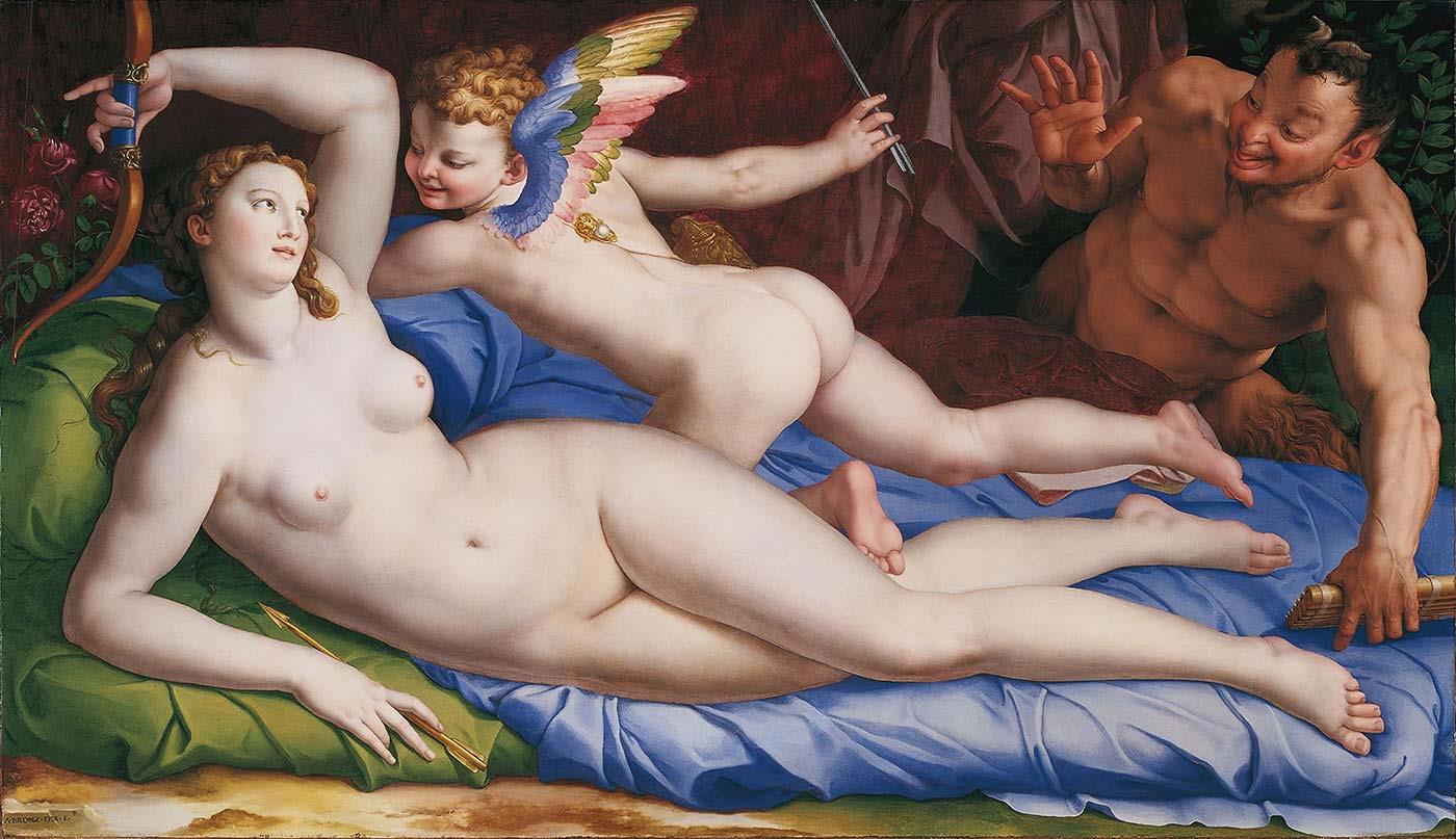 Agnolo Bronzino Venus, Cupid And Satyr Art Print