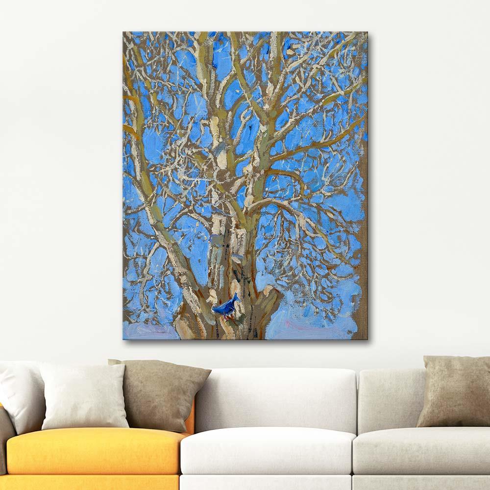 Akseli Gallen Kallela Crack Willow And Blue Bird In New Mexico Art Print