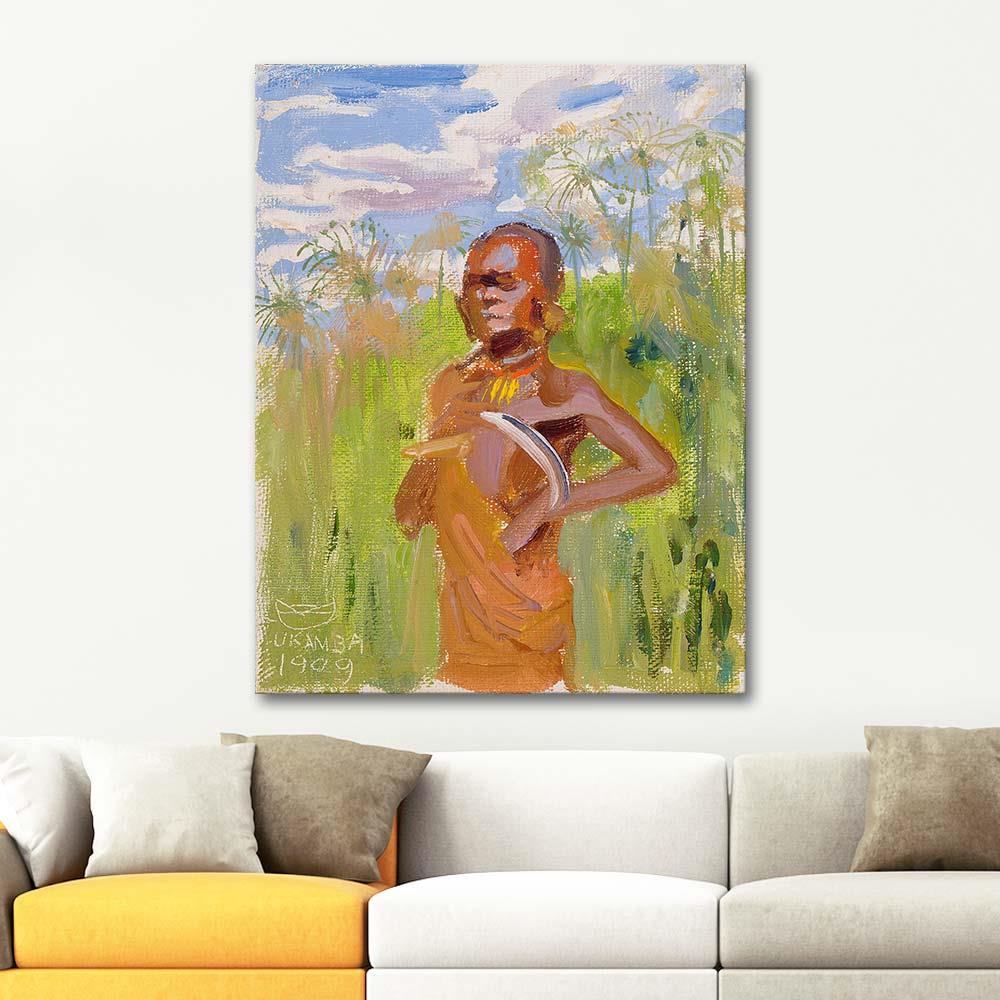Akseli Gallen Kallela Kikuyu In Papyrus Reeds Art Print