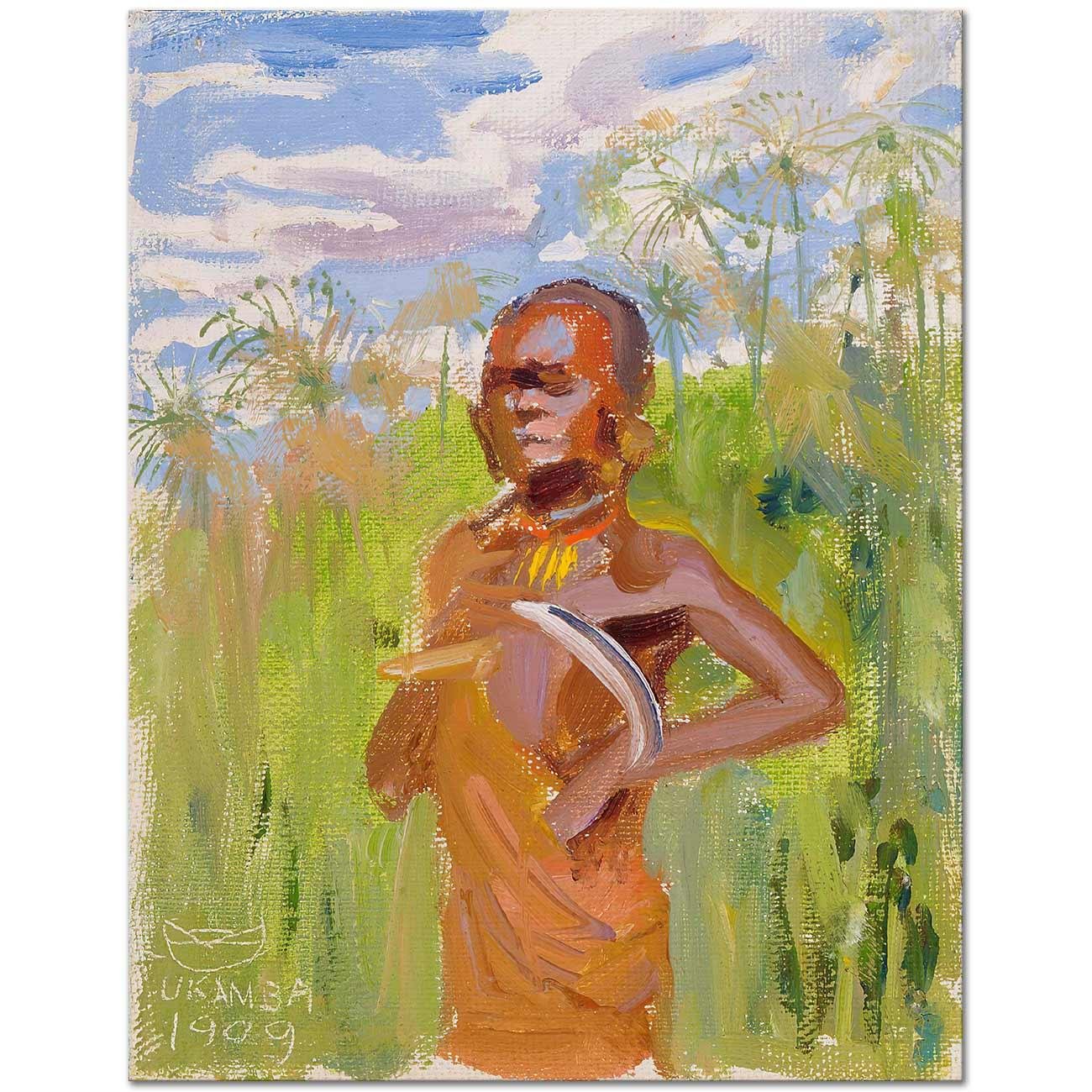 Kikuyu In Papyrus Reeds by Akseli Gallen Kallela