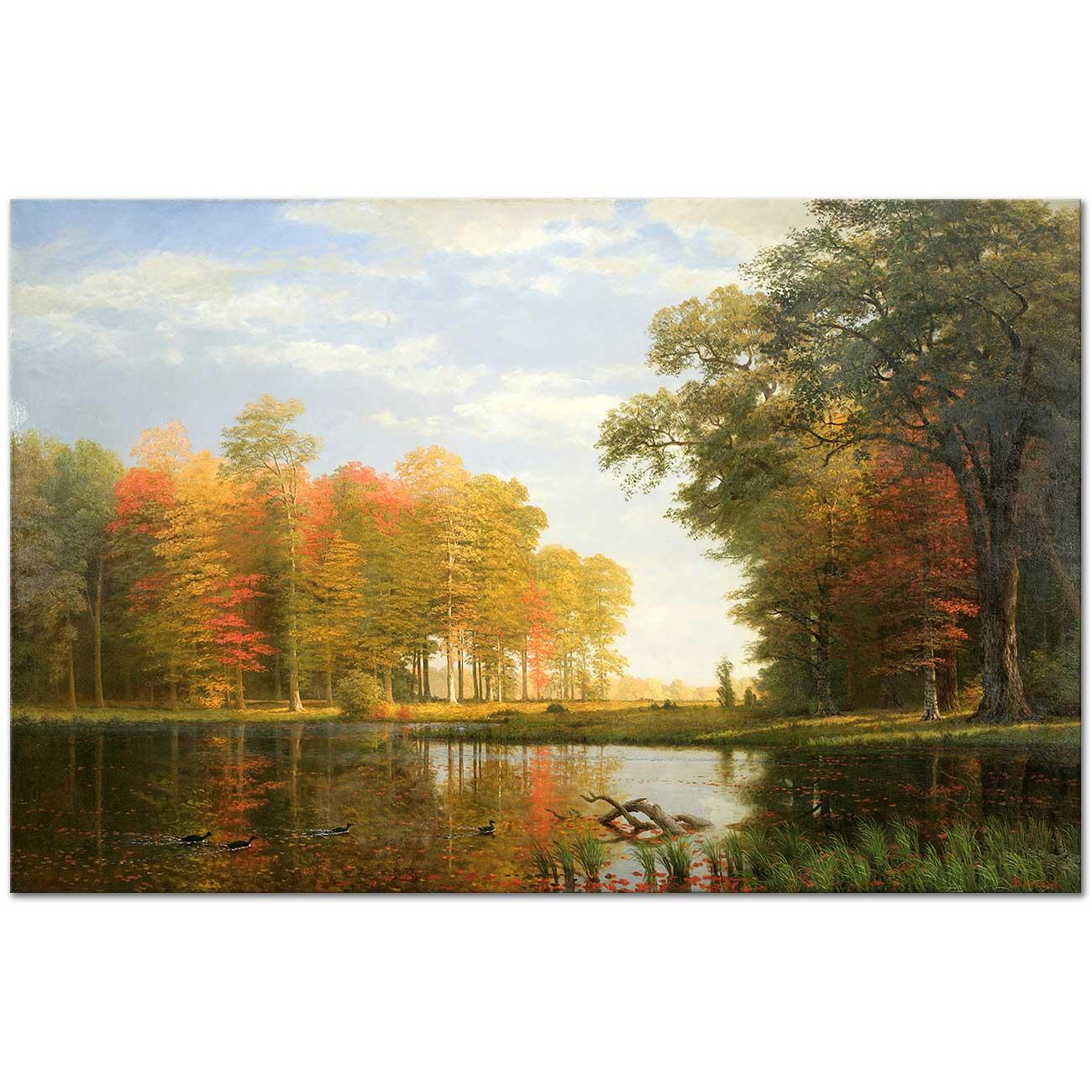 Albert Bierstadt Sonbahar Ağaçları Kanvas Tablo