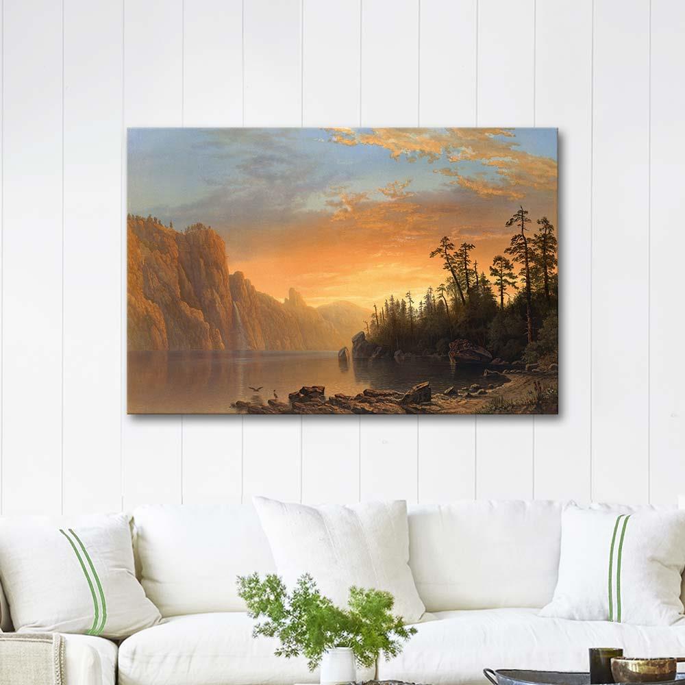 Albert Bierstadt California Scenery, Sunset View Art Print