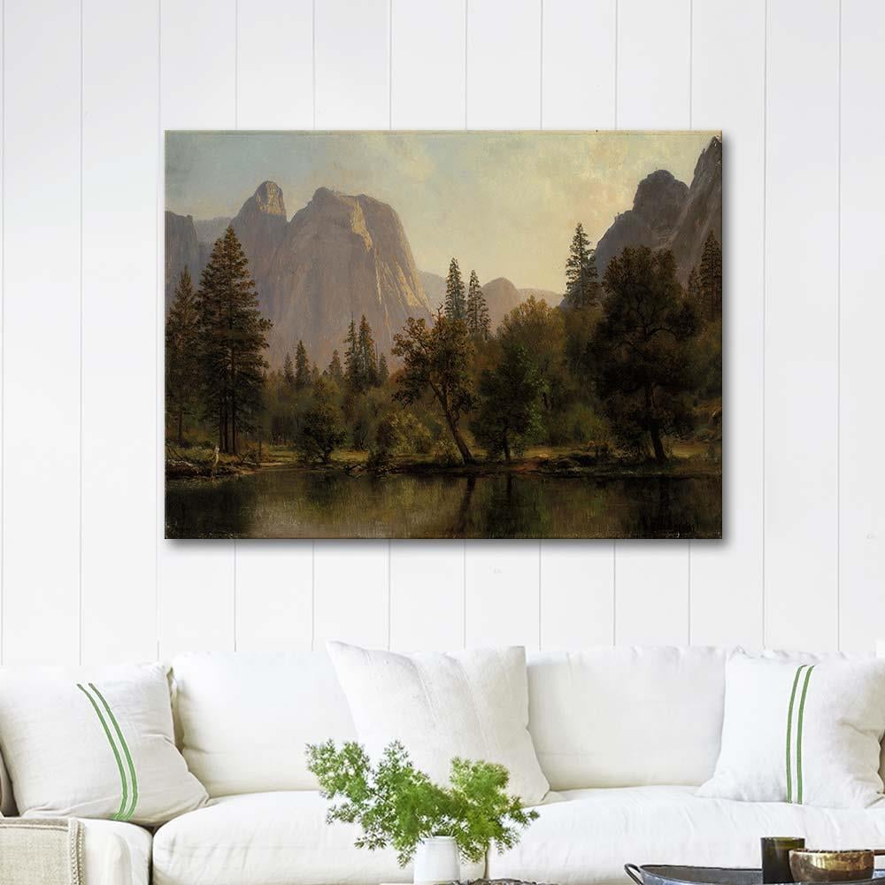 Albert Bierstadt Cathedral Rocks, Yosemite Valley Art Print