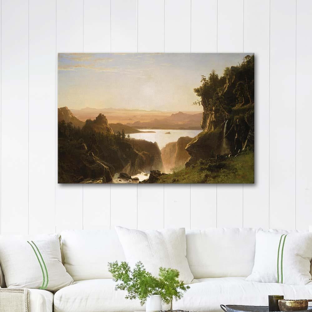 Albert Bierstadt Island Lake, Wind River Range, Wyoming Art Print