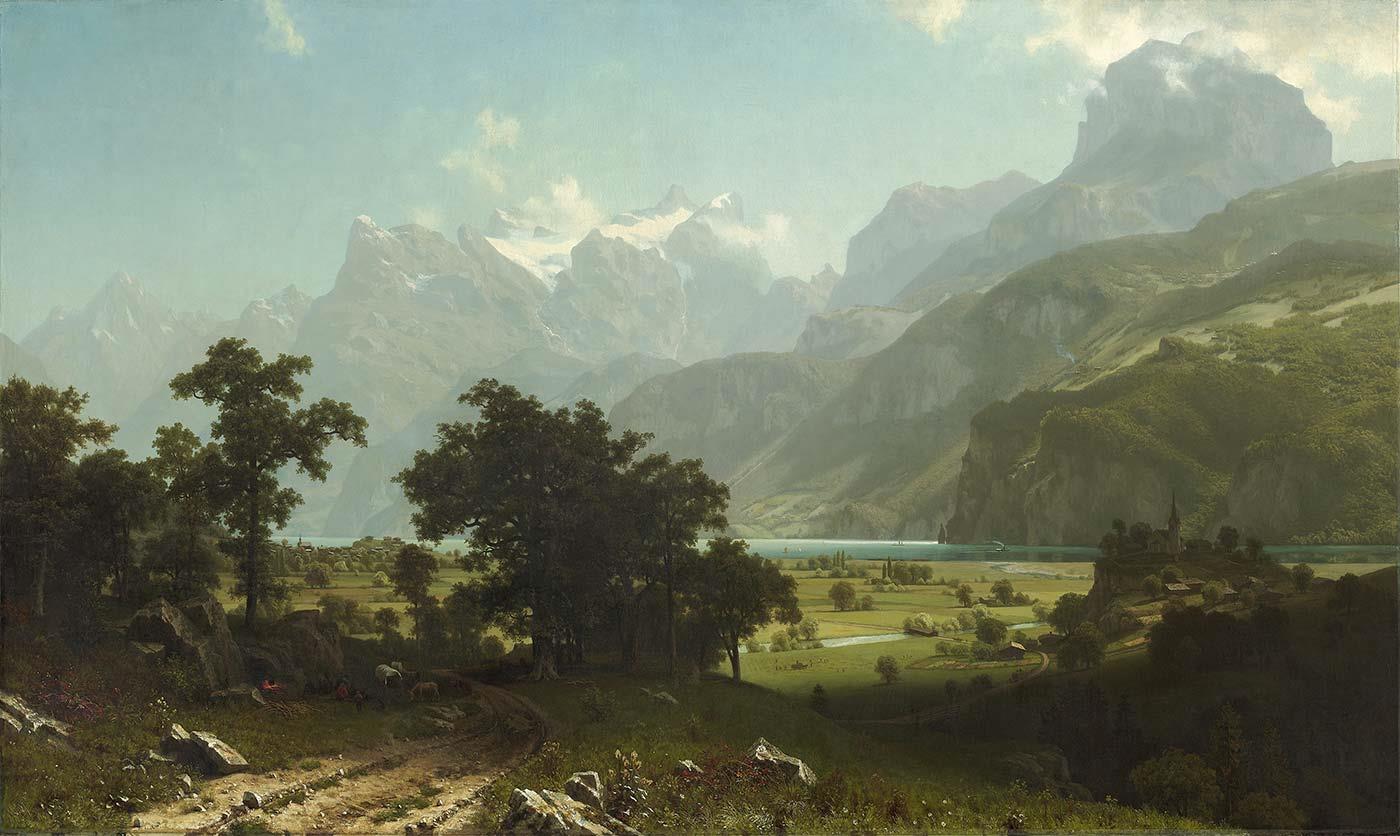 Albert Bierstadt Lake Lucerne Art Print