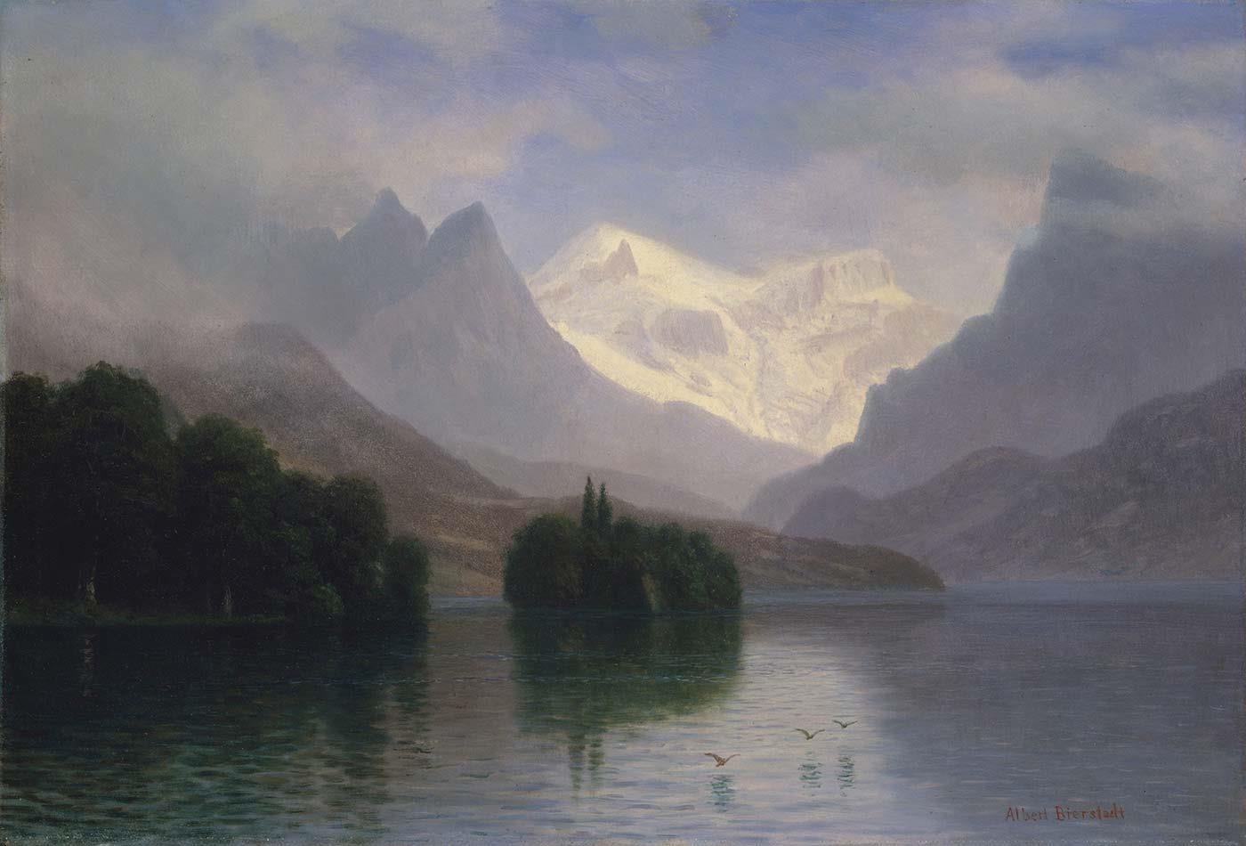 Mountain Scene by Albert Bierstadt