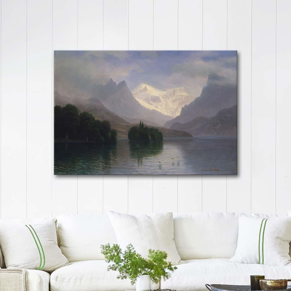 Albert Bierstadt Mountain Scene Art Print