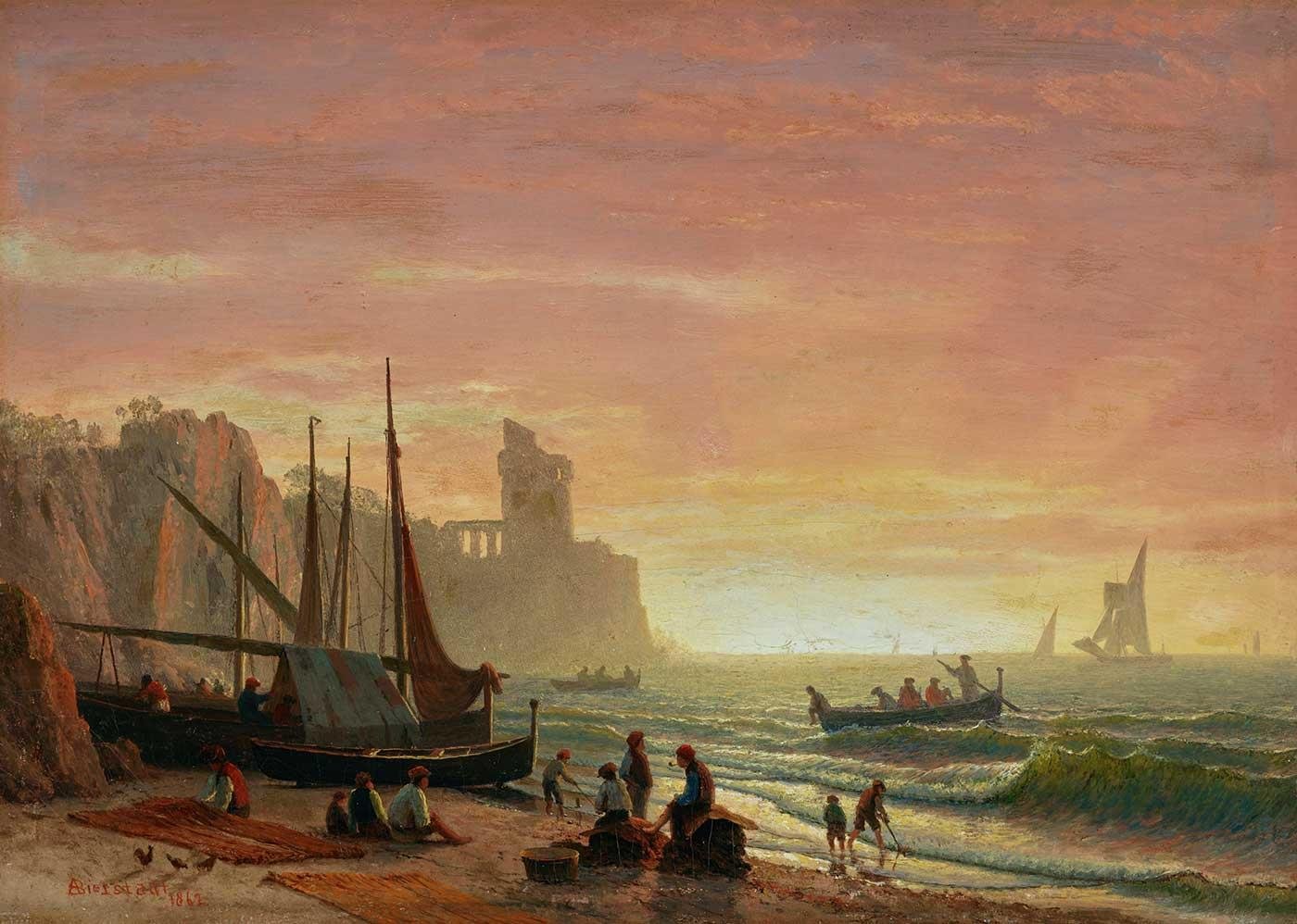 Albert Bierstadt The Fishing Fleet Art Print
