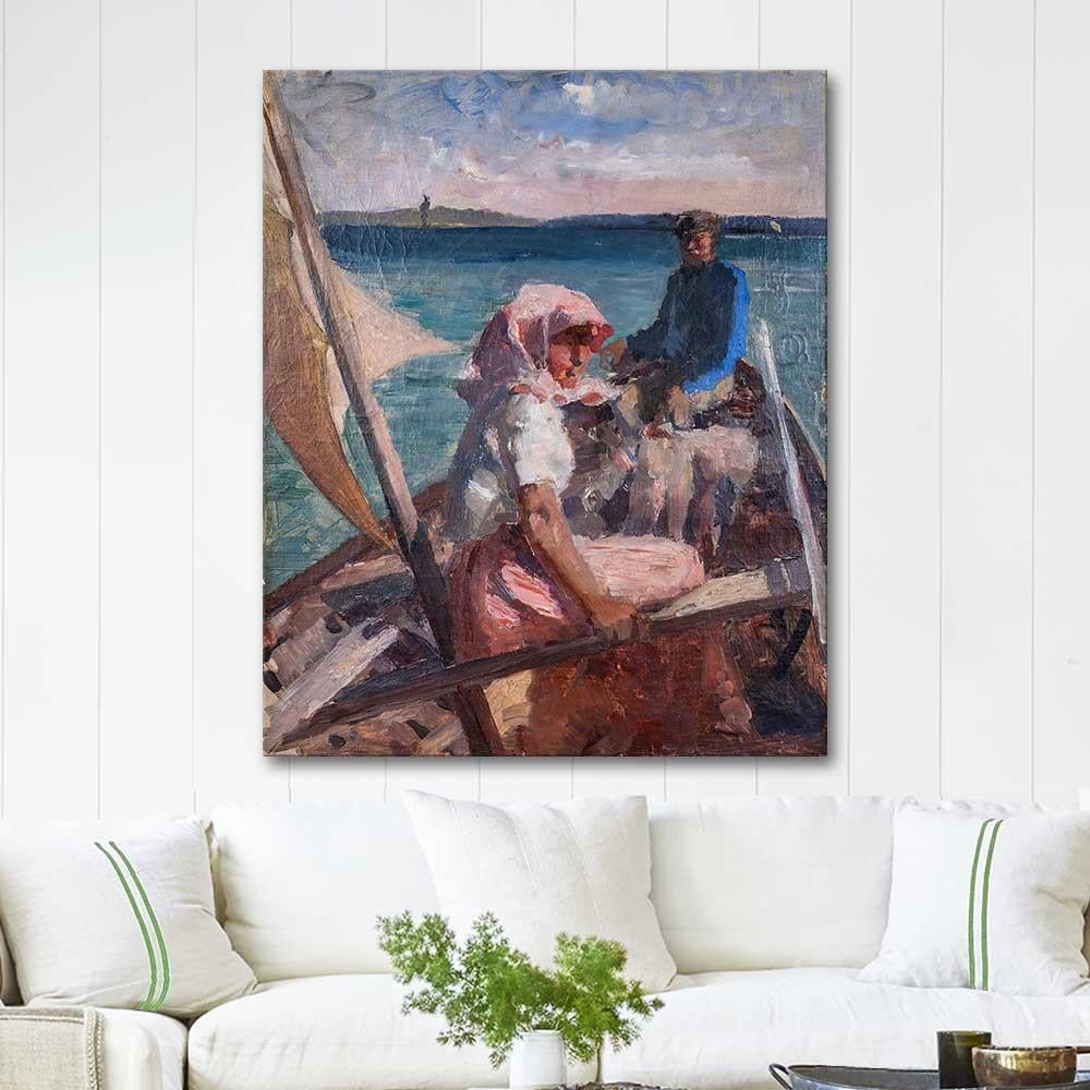 Albert Edelfelt At Sea Study Art Print