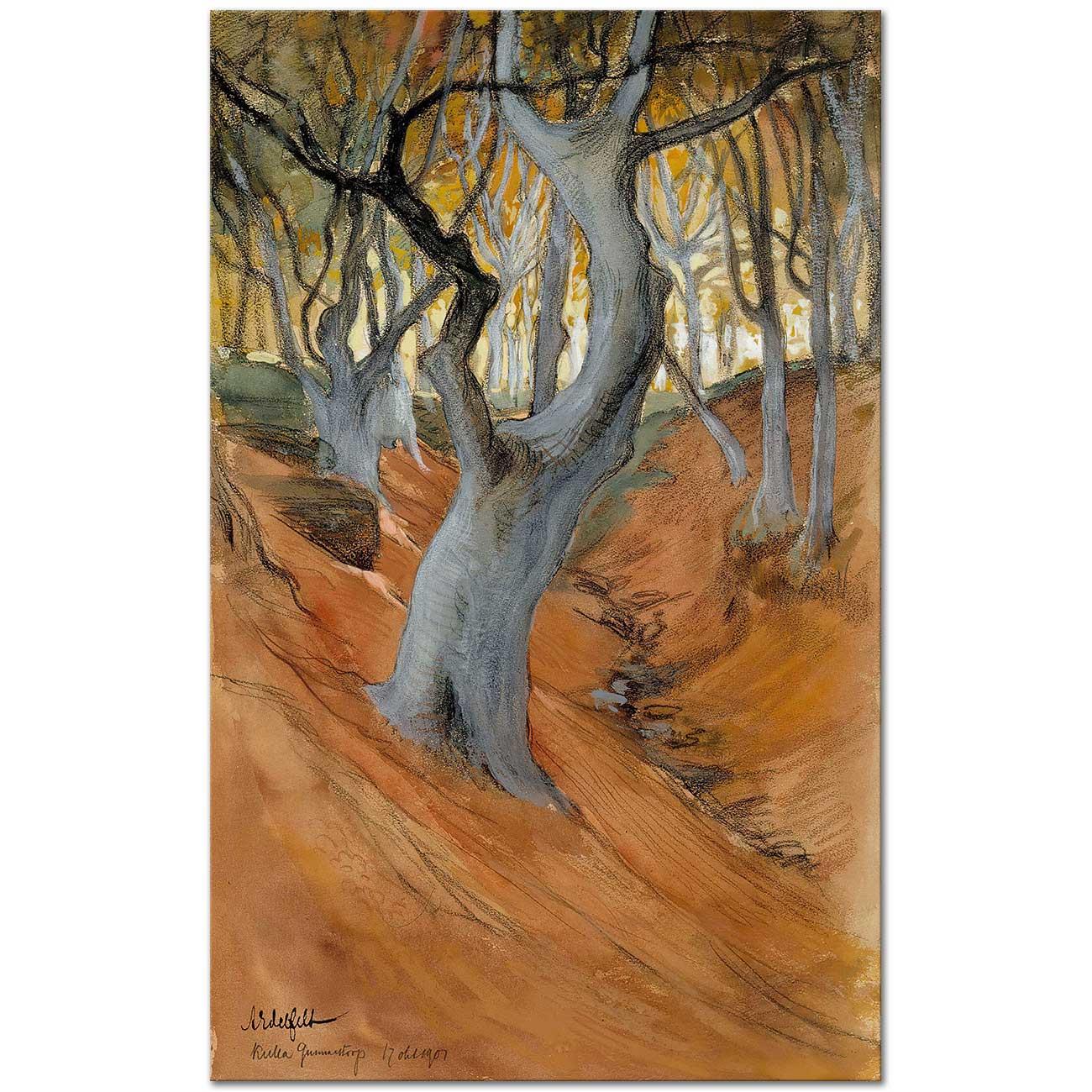 Albert Edelfelt Kayın Ormanı Kanvas Tablo