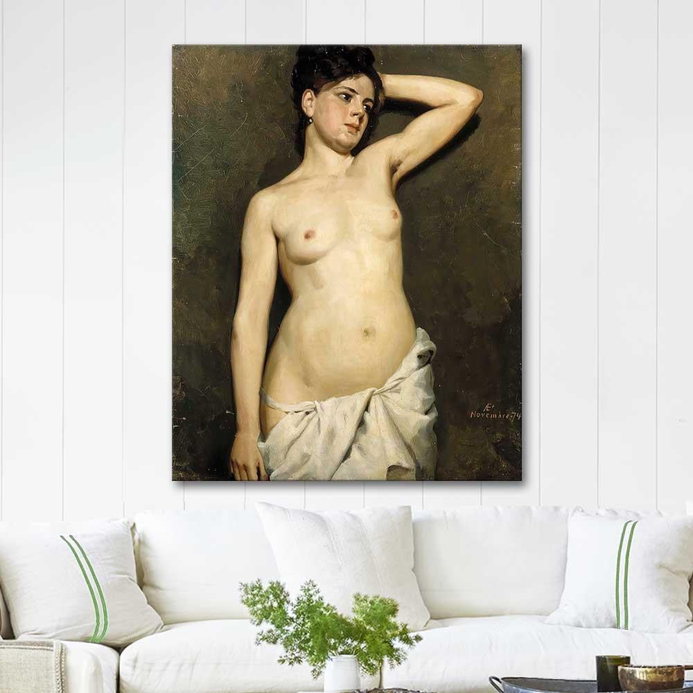 Albert Edelfelt Female Nude, Study Art Print