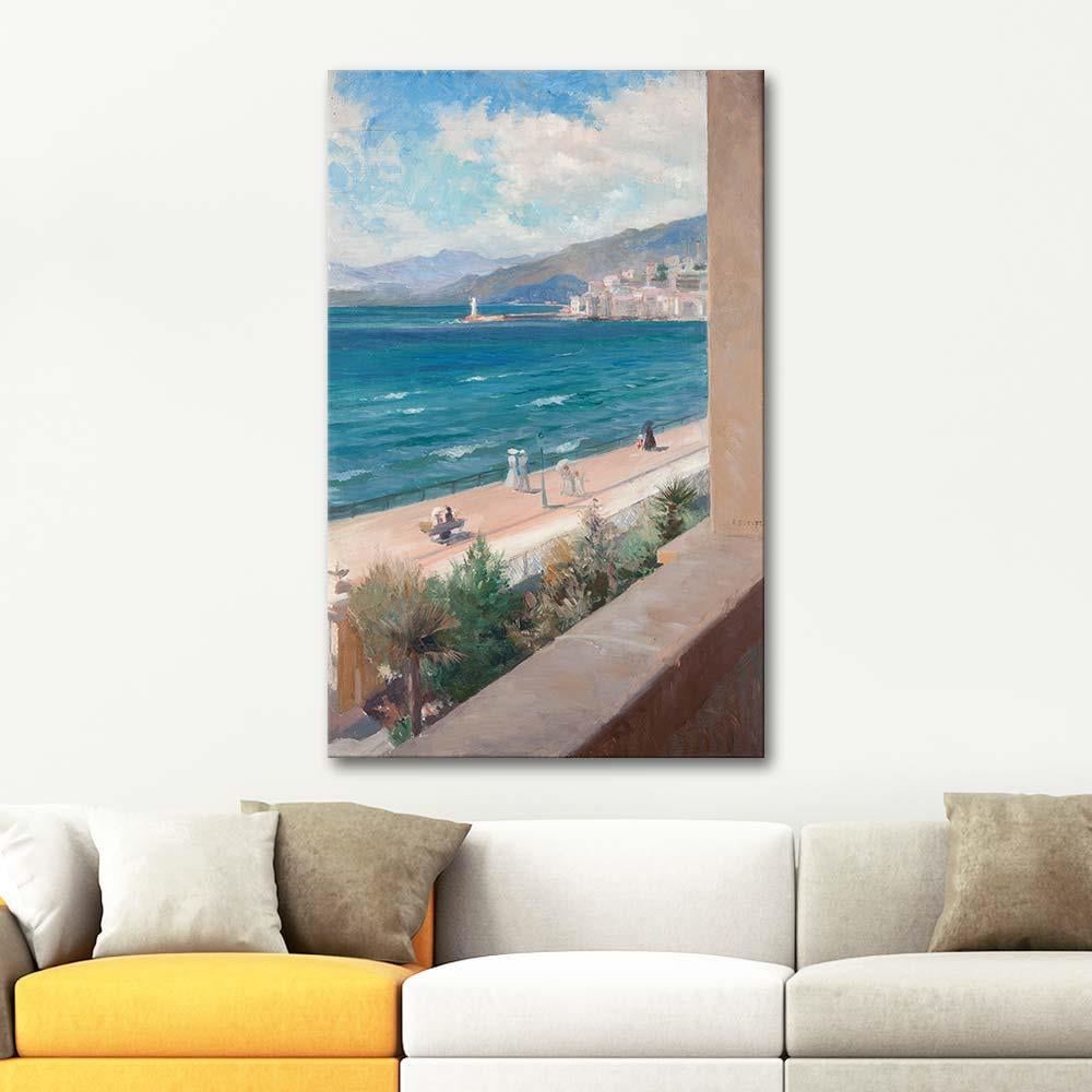 Albert Edelfelt Penceremden Cannes Sahili Kanvas Tablo