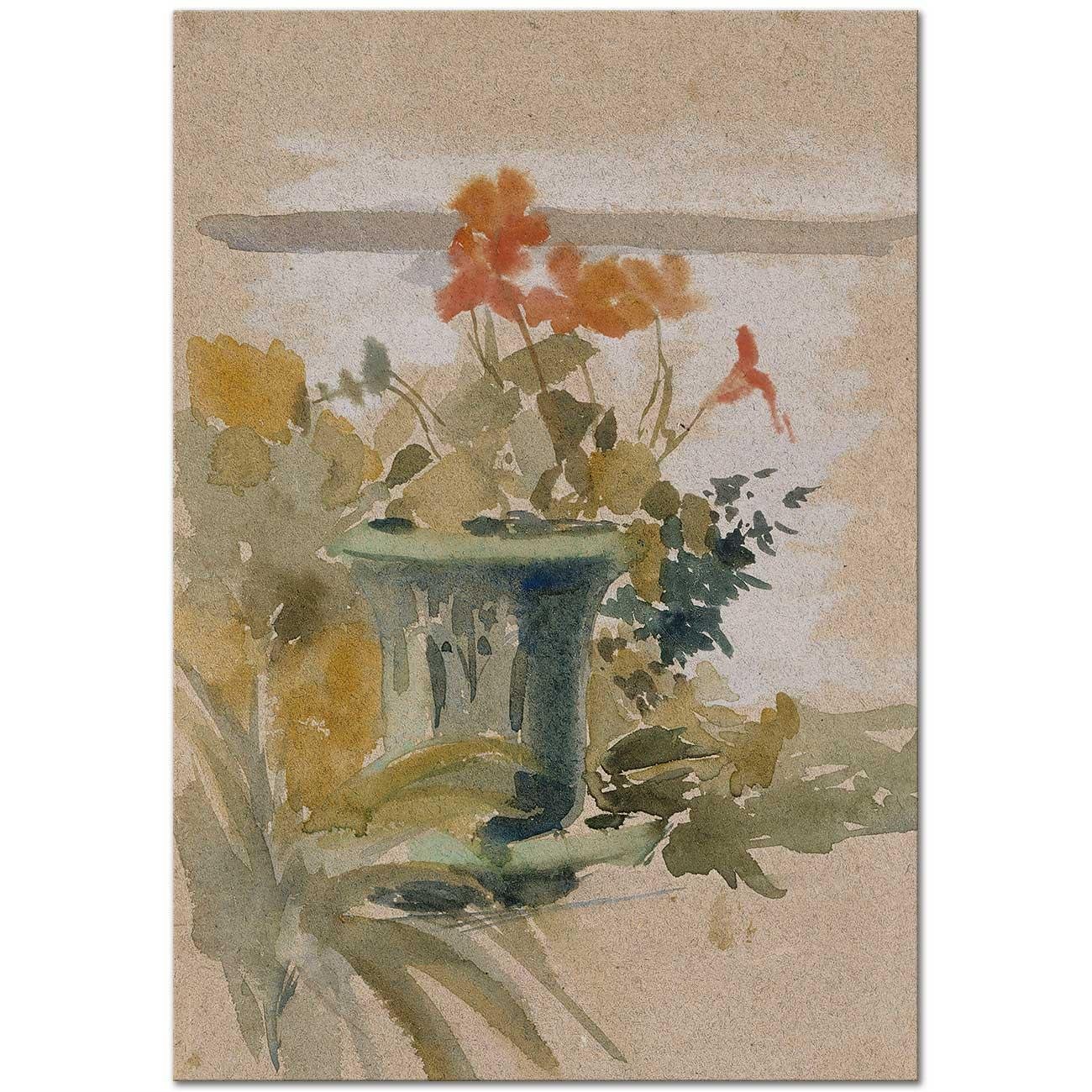 Albert Edelfelt Saksıda Itırlar Kanvas Tablo