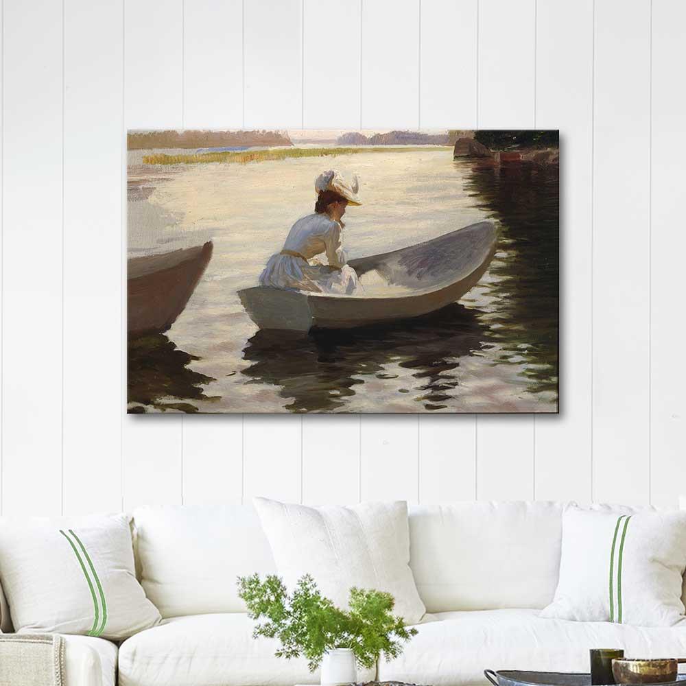 Albert Edelfelt Woman in a Boat Art Print