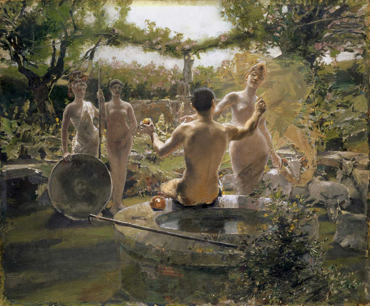 Albert von Keller The Judgement Of Paris Art Print