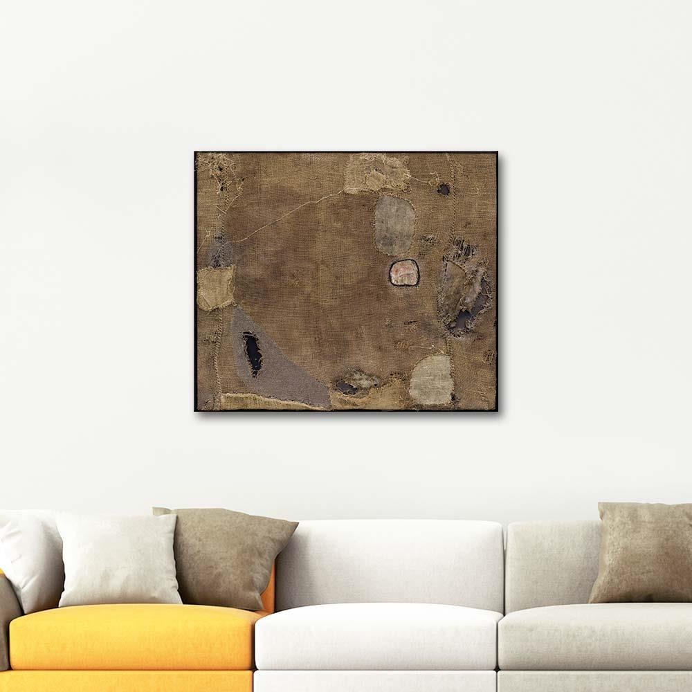 Alberto Burri Çuval Bezi Kanvas Tablo