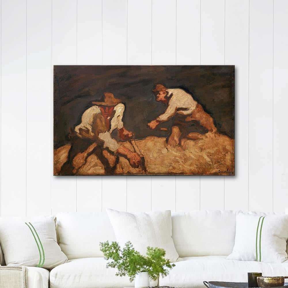 Albin Egger-Lienz Reapers and Approaching Storm Art Print