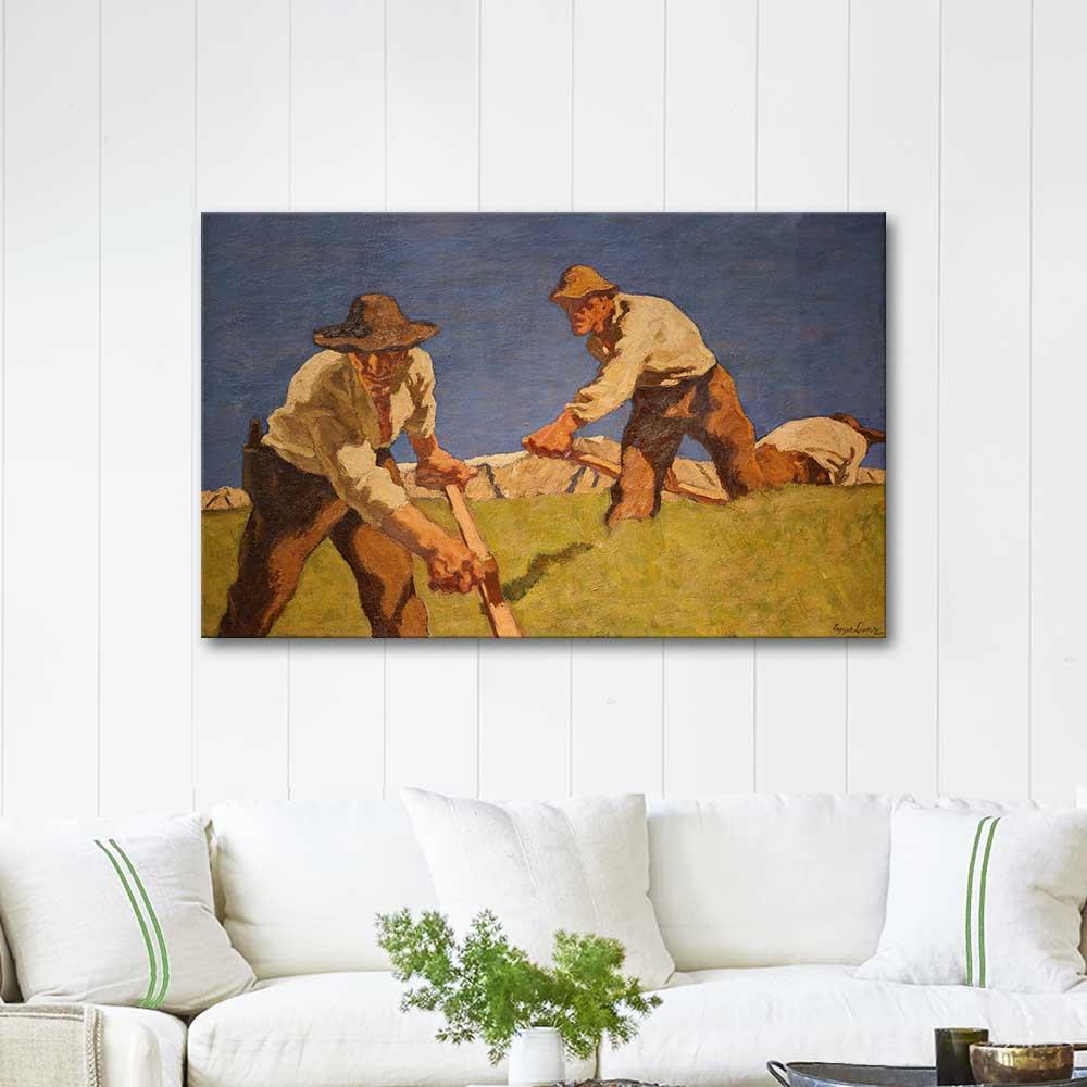 Albin Egger-Lienz Three Reapers Art Print