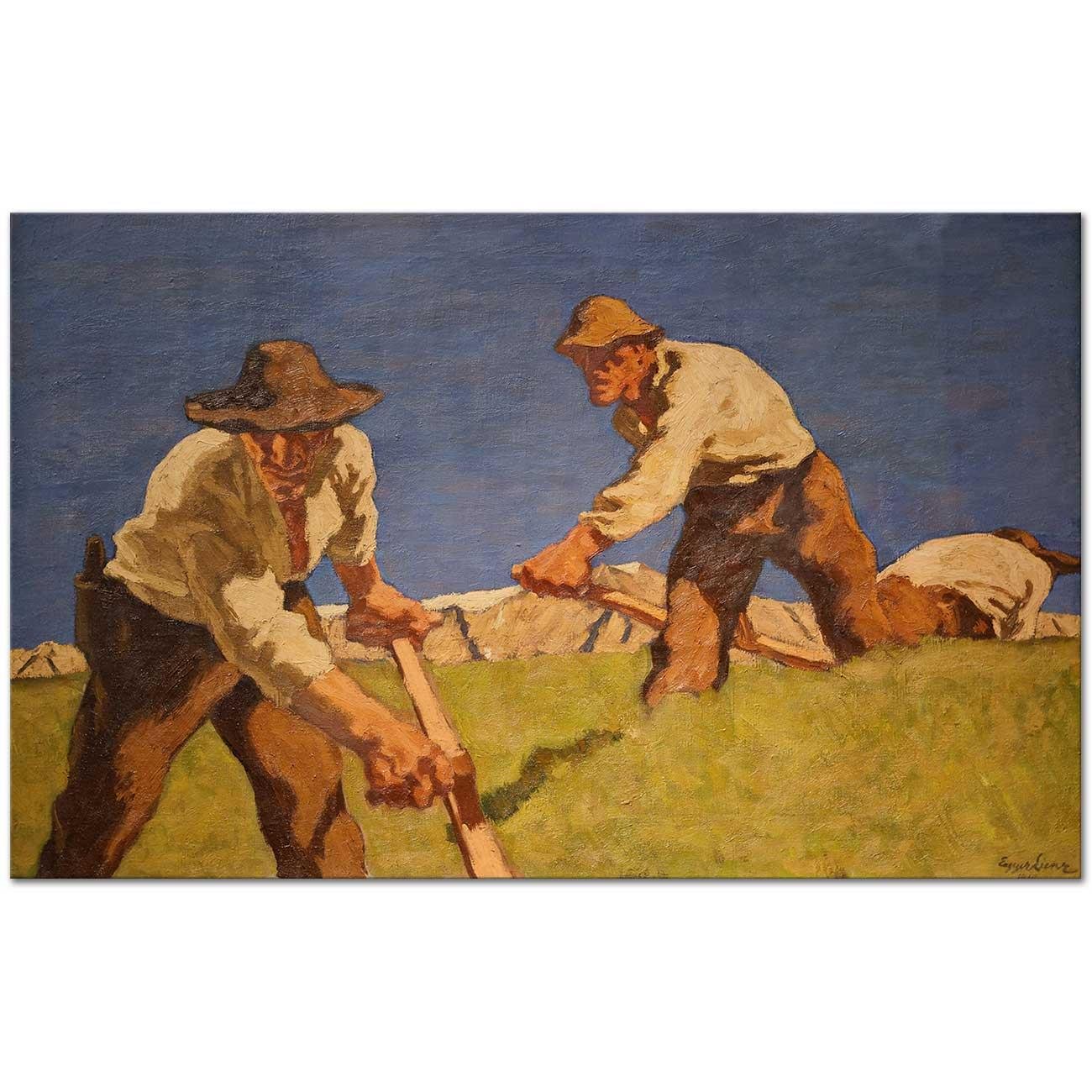 Albin Egger-Lienz Three Reapers Art Print