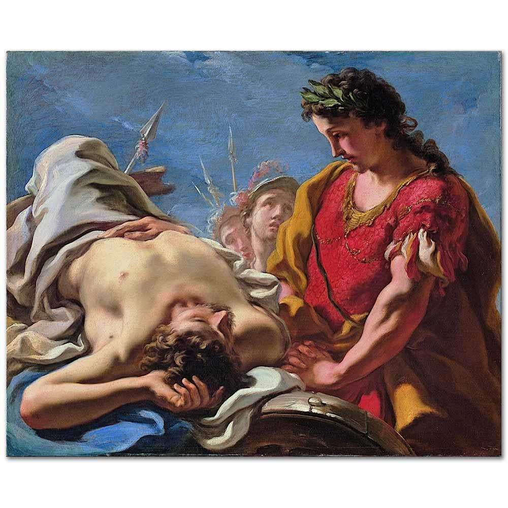 Alexander at the Corpse of the Dead Darius by Giovanni Antonio Pellegrini as Art Print