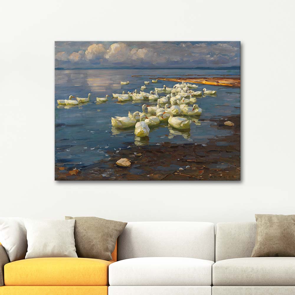 Alexander Koester Ducks In The Lake Art Print
