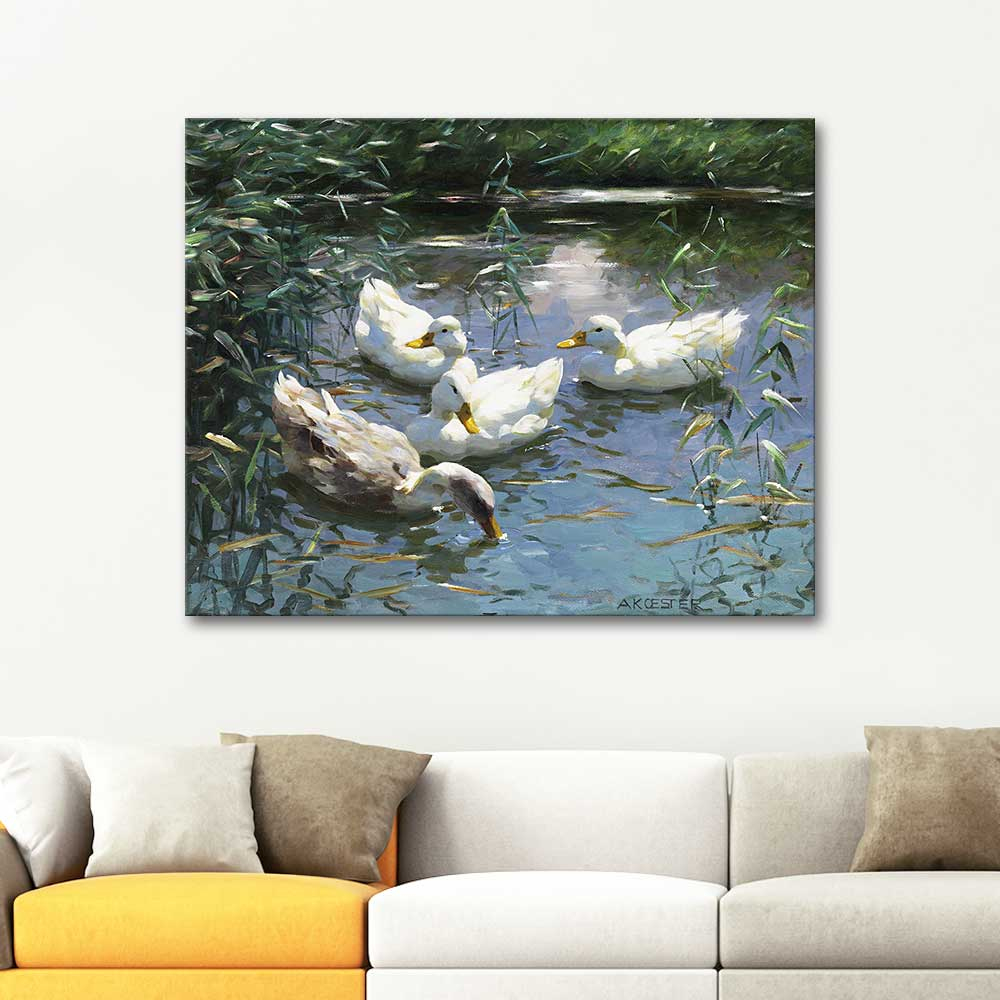 Alexander Koester gölette dört ördek