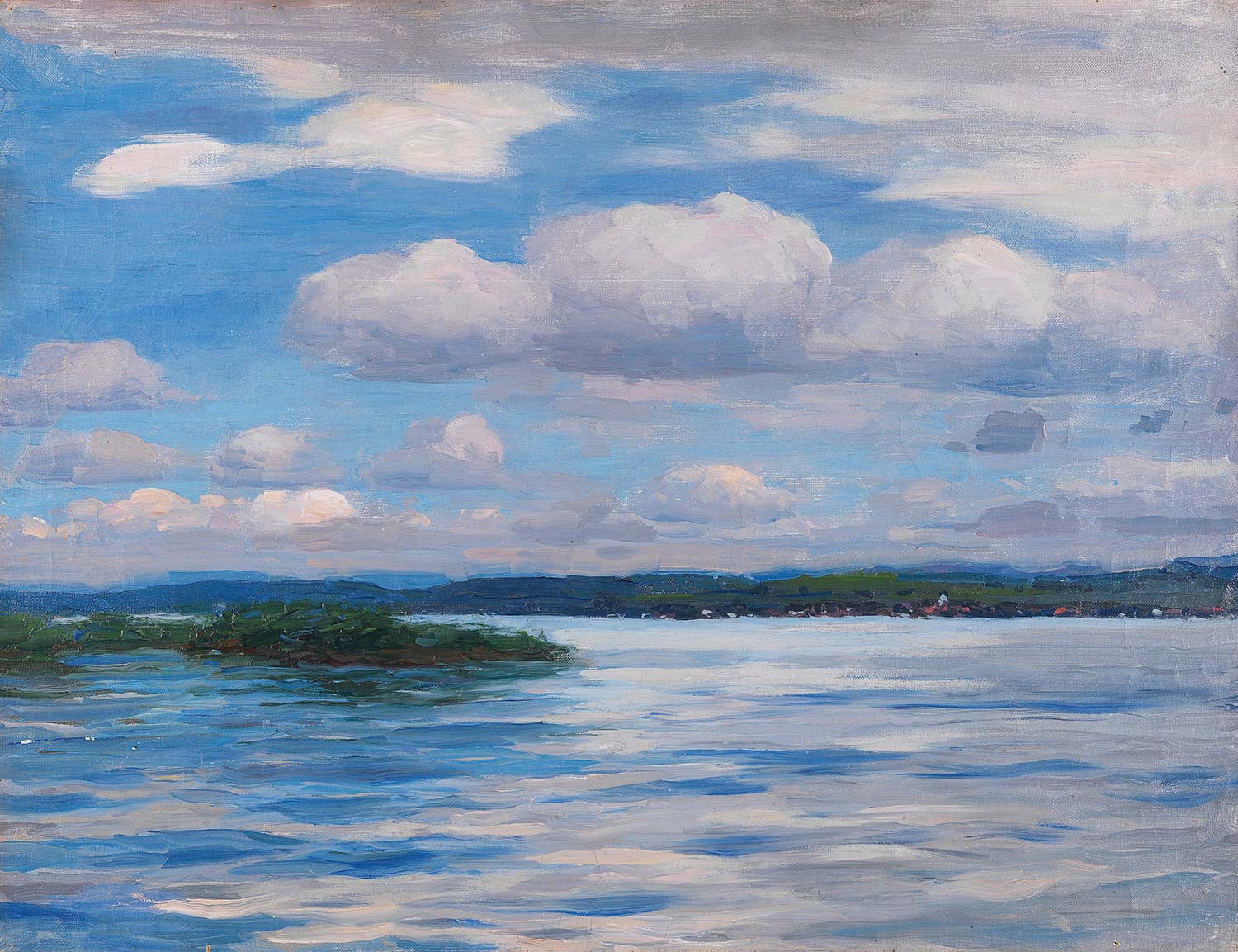 Alexander Koester Lake With Weather Clouds Art Print