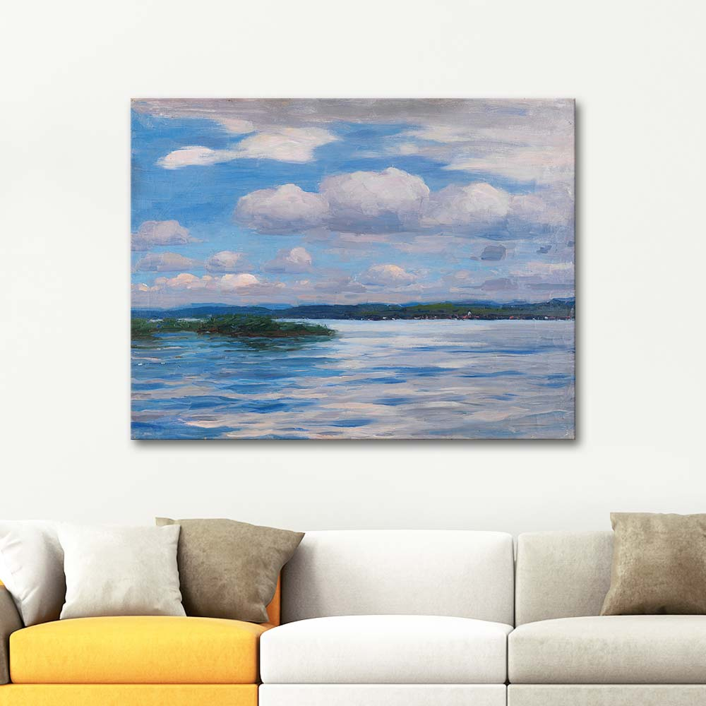 Alexander Koester Lake With Weather Clouds Art Print