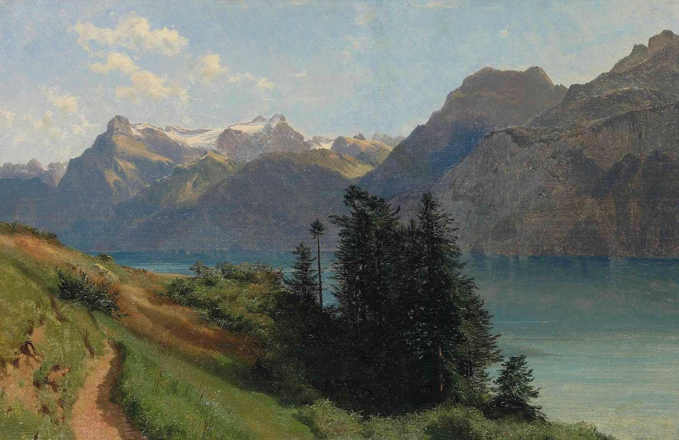 Lake Lucerne and Urirotstock by Alexandre Calame