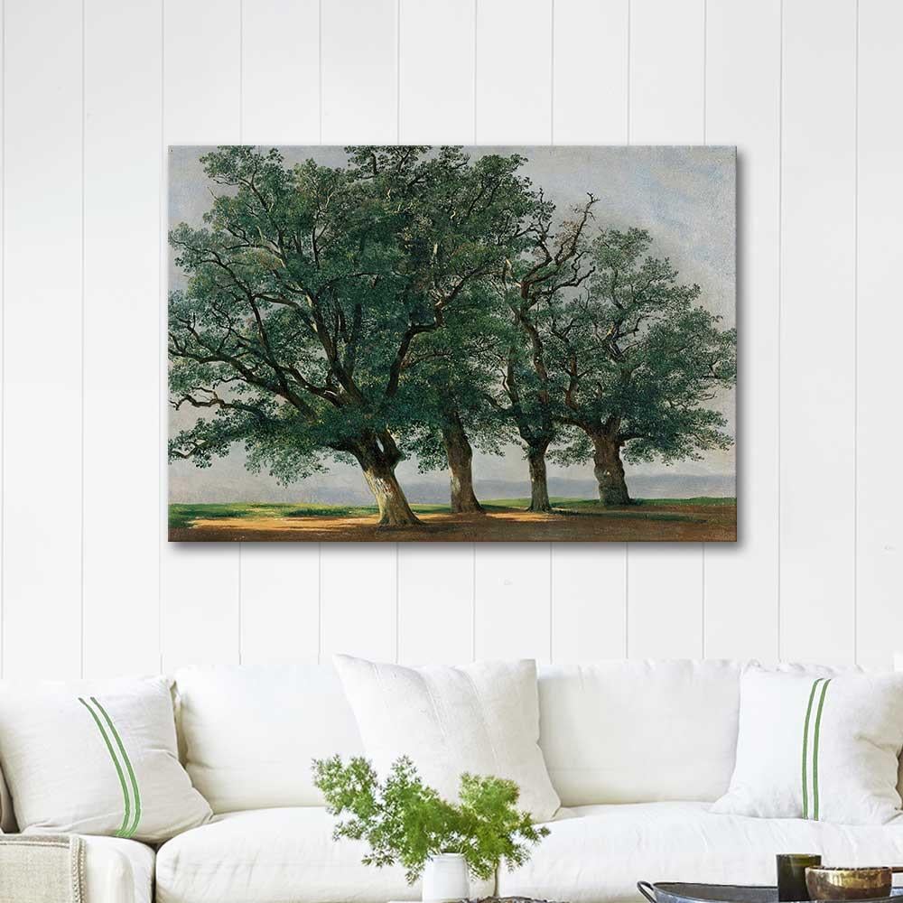 Alexandre Calame Quatre Grands Arbres Art Print