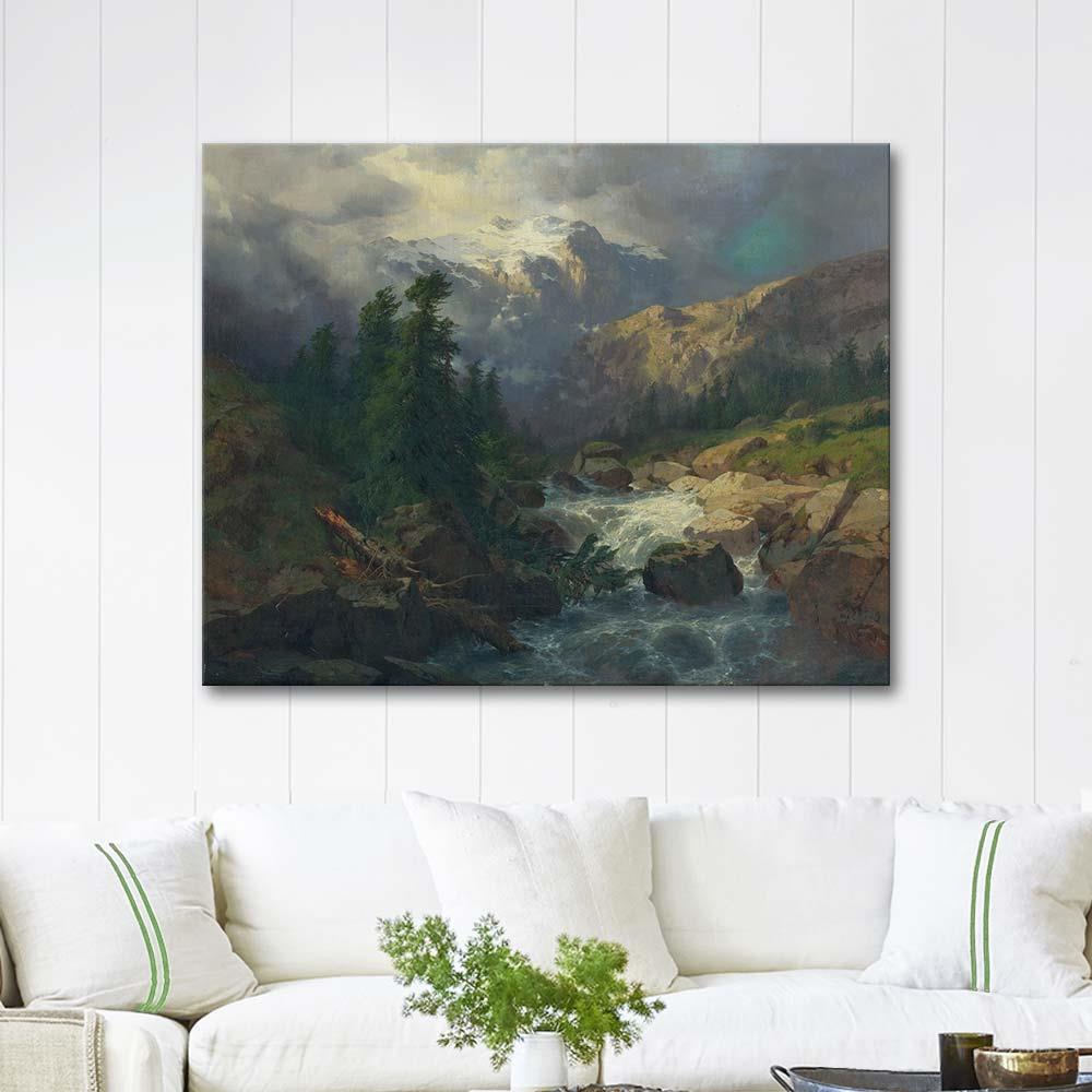 Alexandre Calame Stormy Weather Art Print