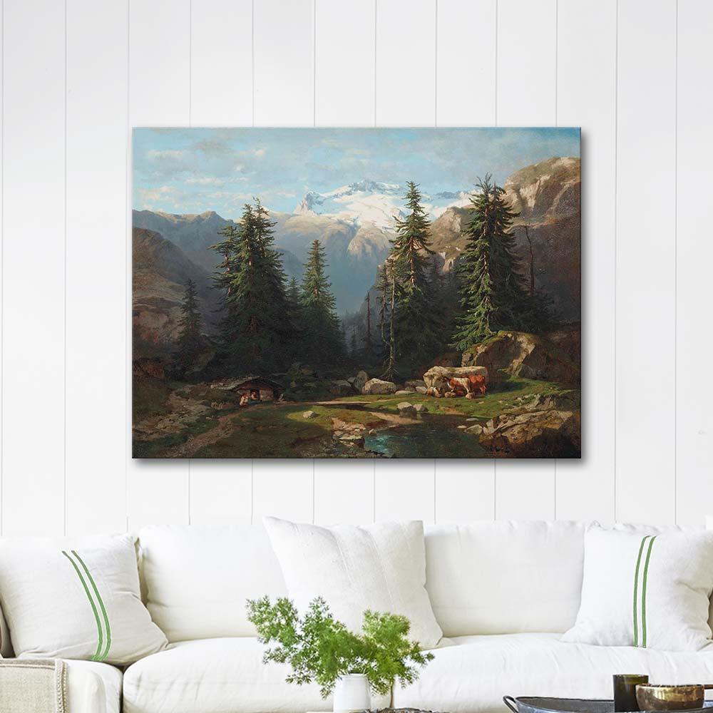 Alexandre Calame View taken at the Handeck Art Print