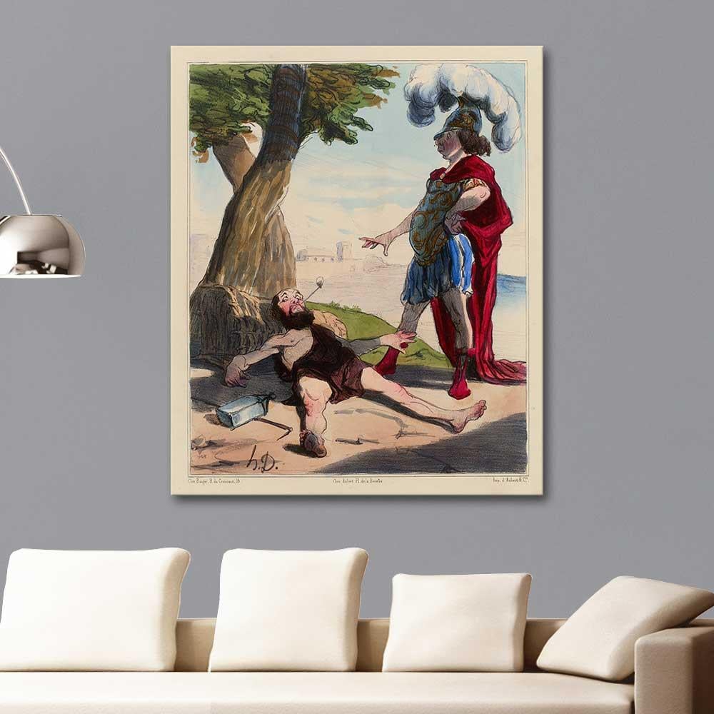 Honore Daumier İskender ve Diyojen Kanvas Tablo