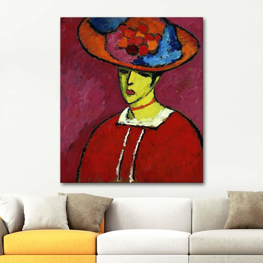 Alexej von Jawlensky Schokko With Wide Brimmed Hat Art Print